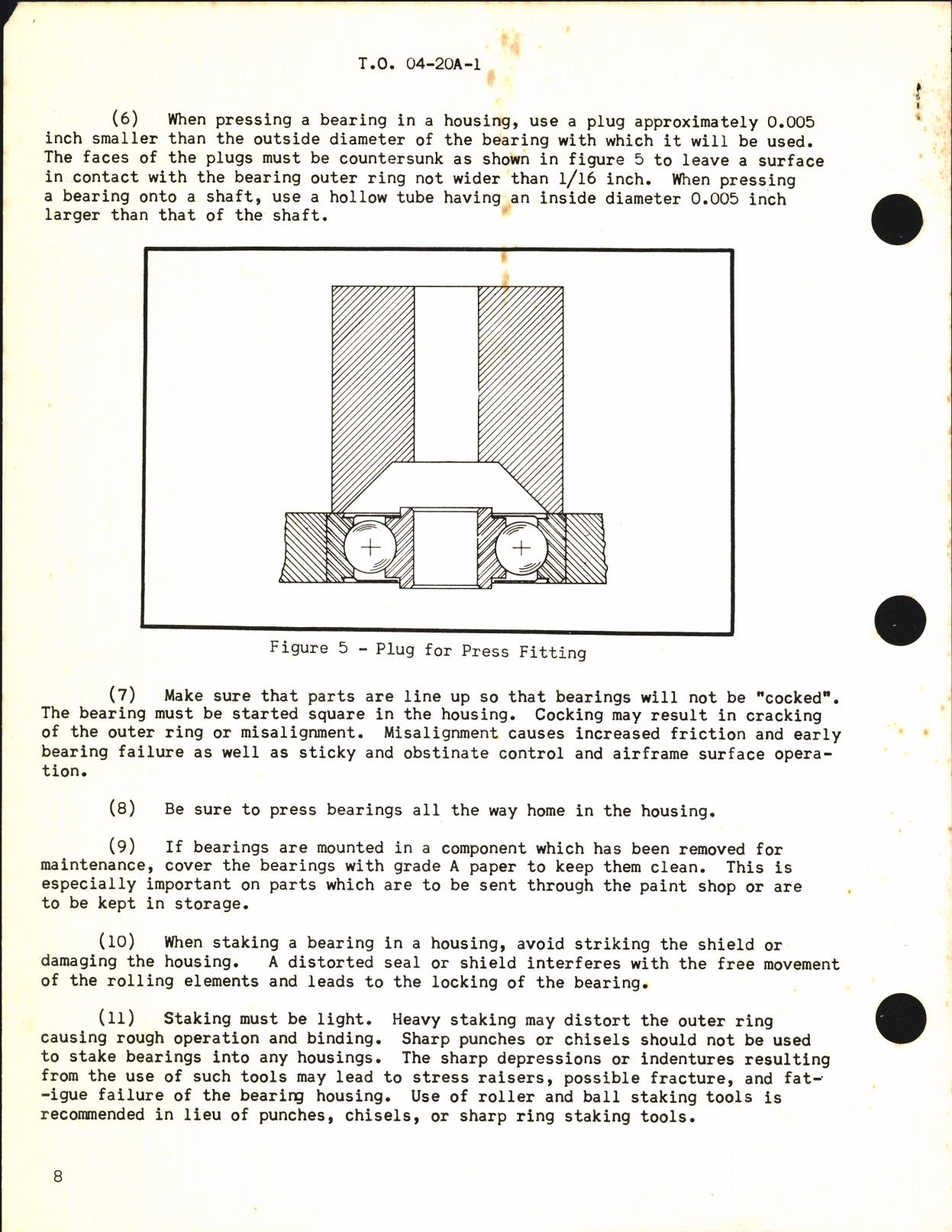 Sample page 6 from AirCorps Library document: Inspection and Maintenance of Airframe and Control Anti-friction Bearings