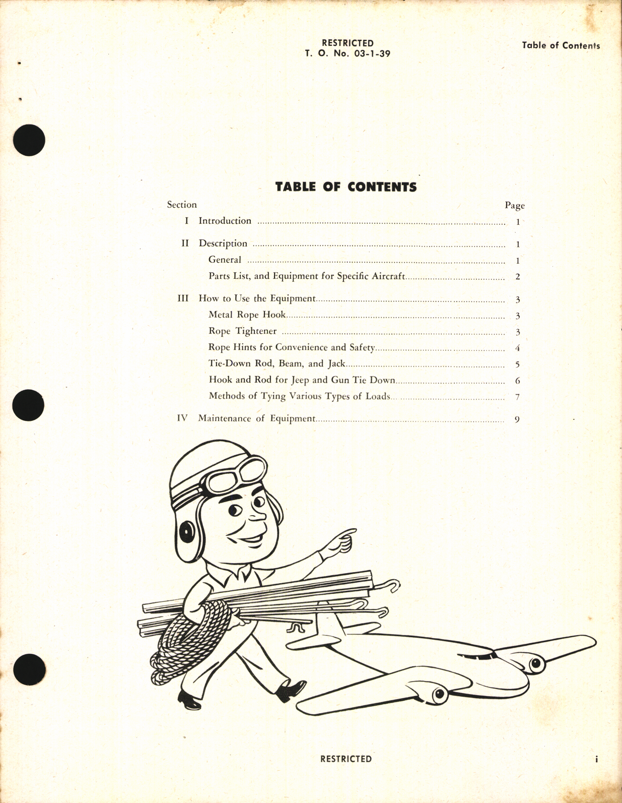 Sample page 3 from AirCorps Library document: Instructions for Operation and Maintenance of Cargo Tie-Down Equipment