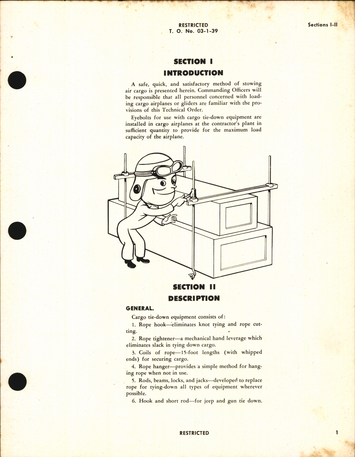 Sample page 5 from AirCorps Library document: Instructions for Operation and Maintenance of Cargo Tie-Down Equipment
