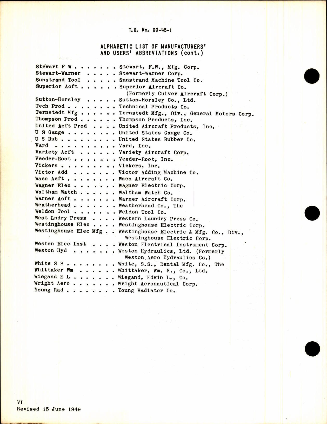 Sample page 8 from AirCorps Library document: Interchangeability Charts - Accessories for Aircraft Engines