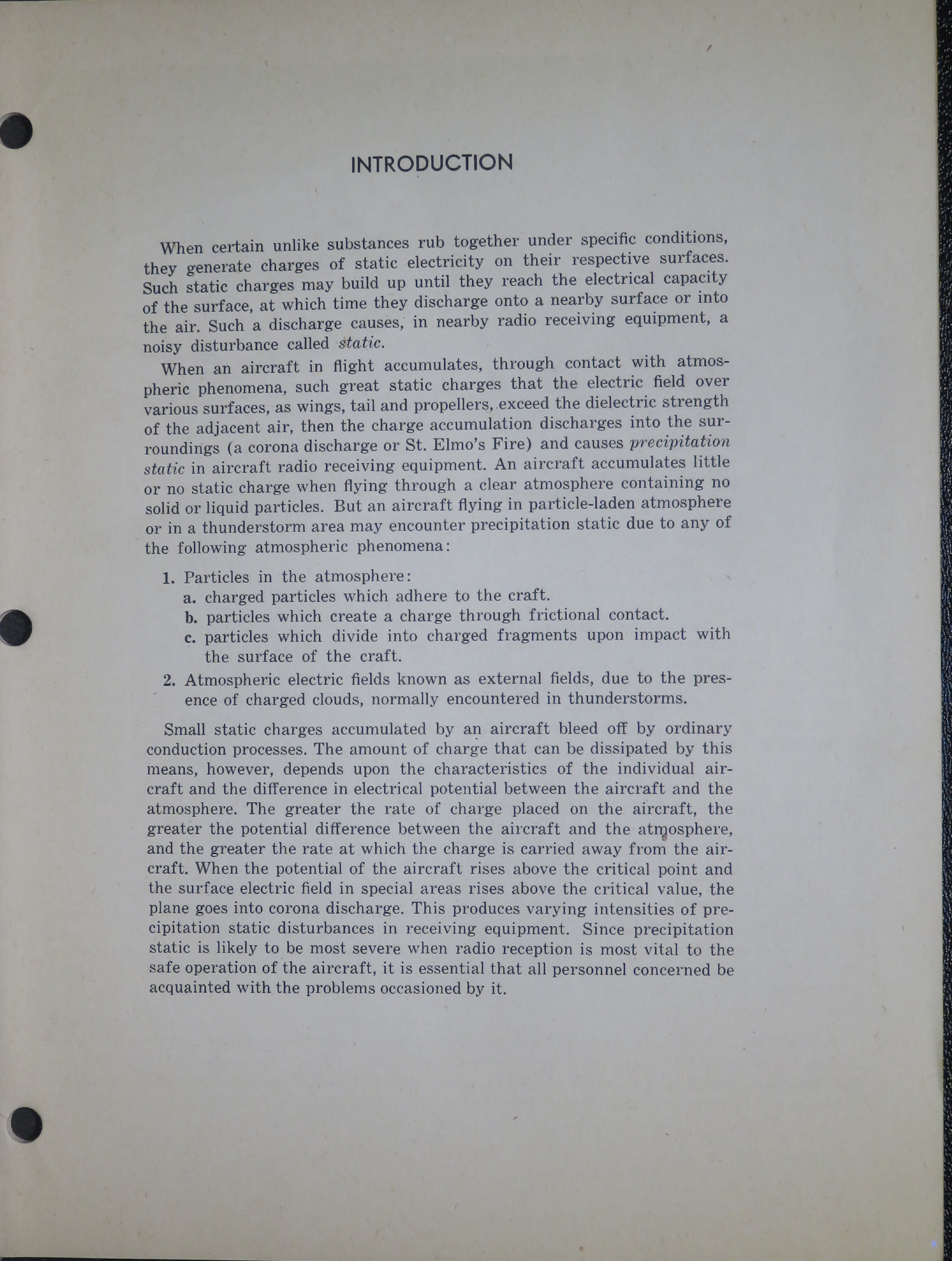 Sample page 5 from AirCorps Library document: Air Forces Manual No. Forty; Precipitation Static