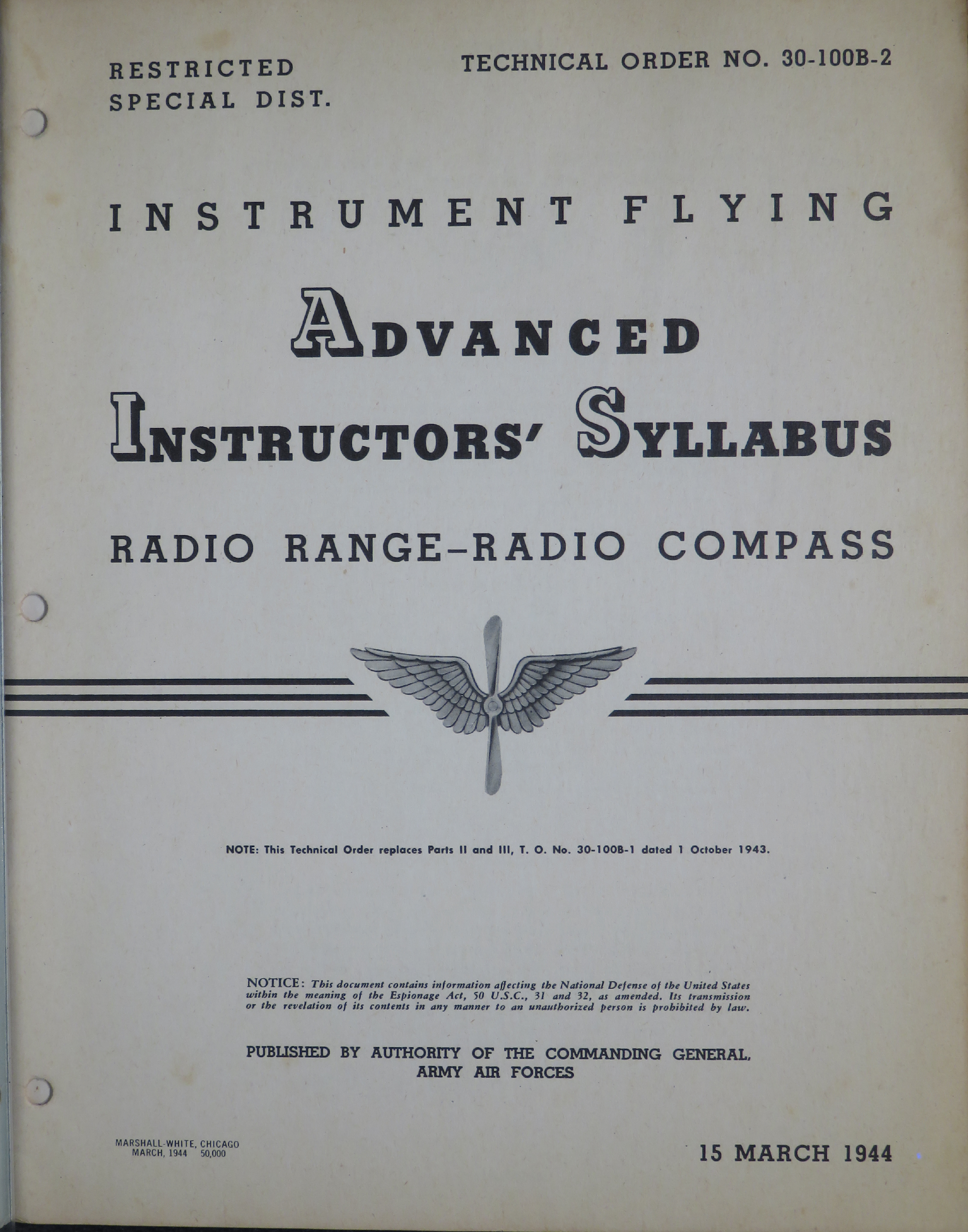 Sample page 3 from AirCorps Library document: Instructors' Syllabus for Advanced Instrument Flying