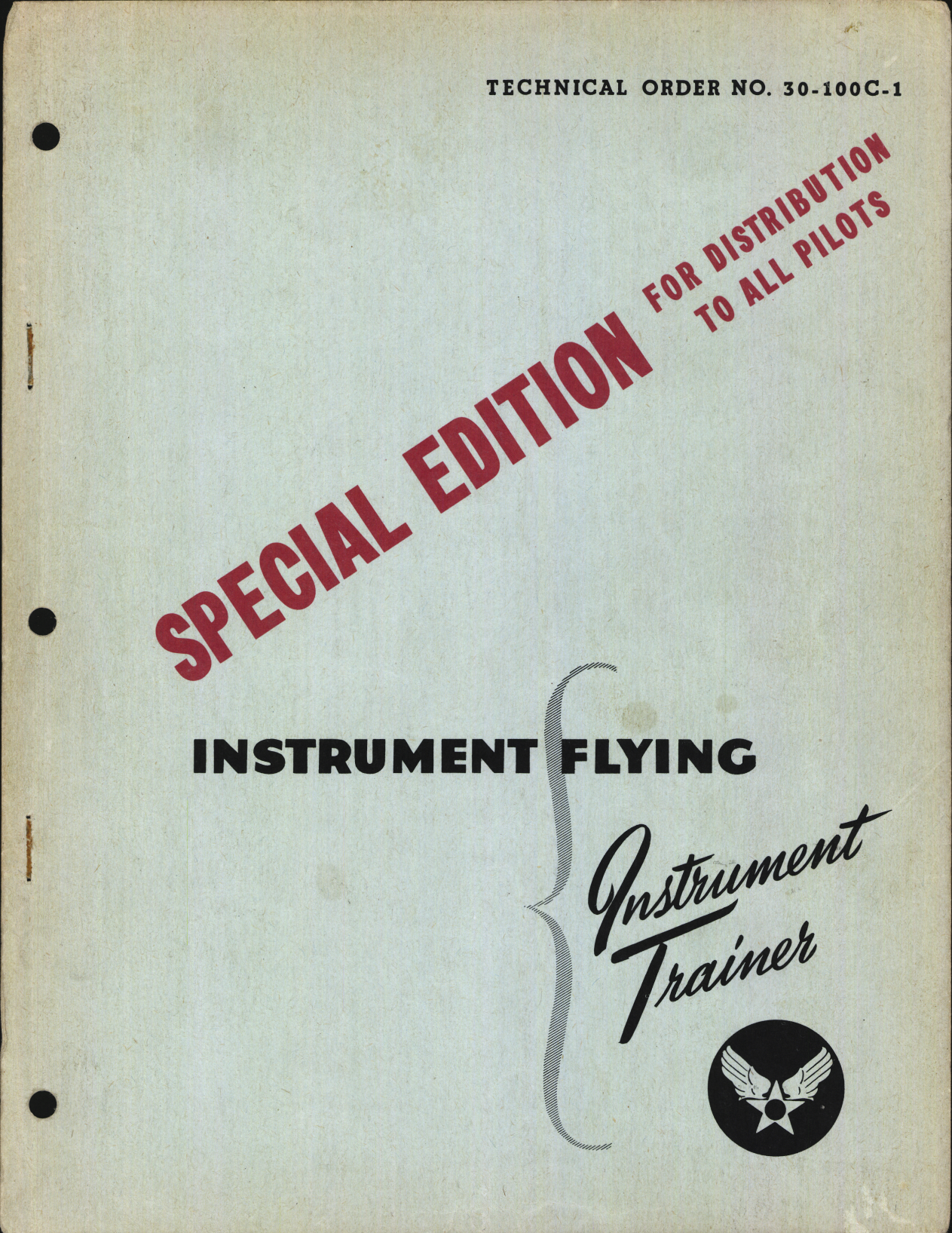 Sample page 1 from AirCorps Library document: Instrument Flying, Instrument Trainer