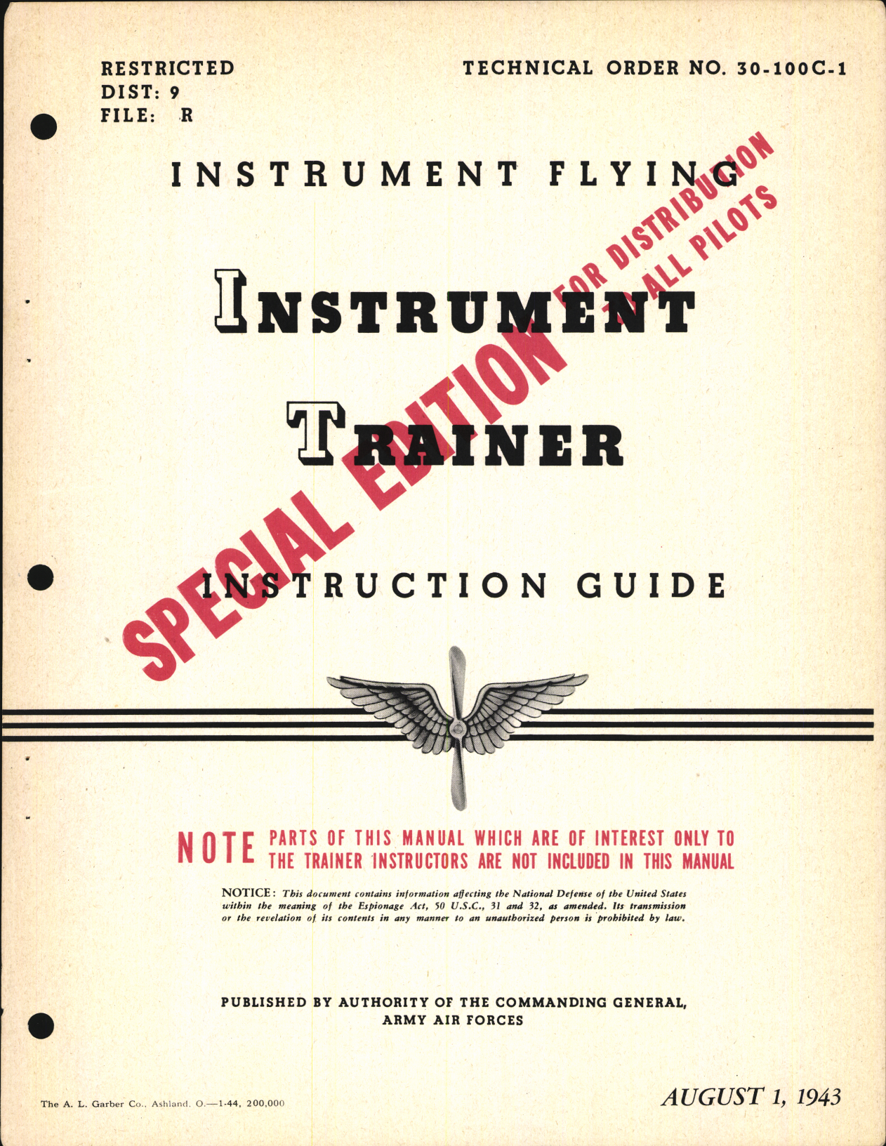 Sample page 3 from AirCorps Library document: Instrument Flying, Instrument Trainer