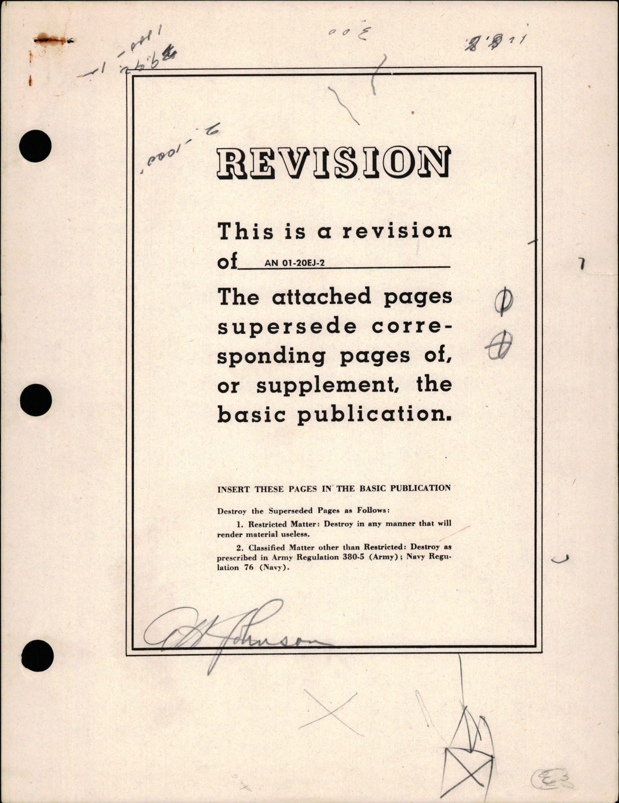 Sample page 1 from AirCorps Library document: Erection and Maintenance Instructions Revision for B-29