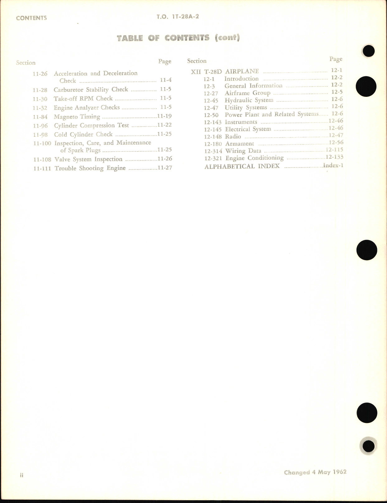 Sample page 6 from AirCorps Library document: Maintenance Manual for T-28A and T-28D