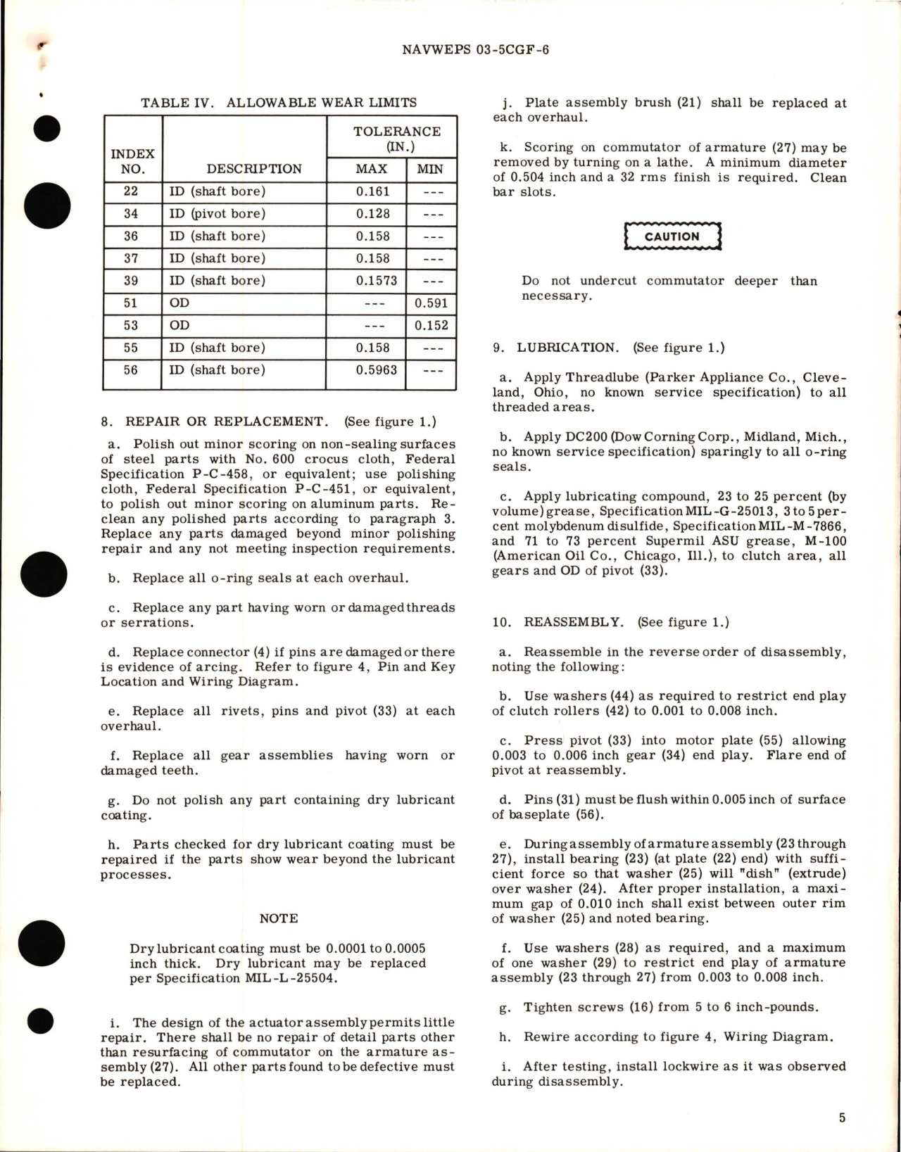 Sample page 5 from AirCorps Library document: Overhaul Instructions with Parts Breakdown for Vapor Proof Actuator Assembly - Part 152938 