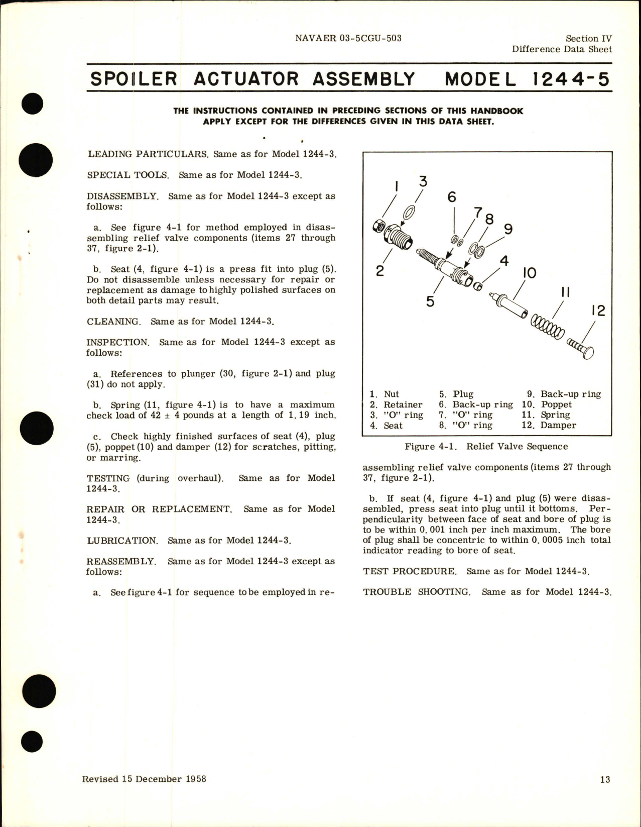 Sample page 5 from AirCorps Library document: Overhaul Instructions for Spoiler, Actuator - Part 124400 Series 