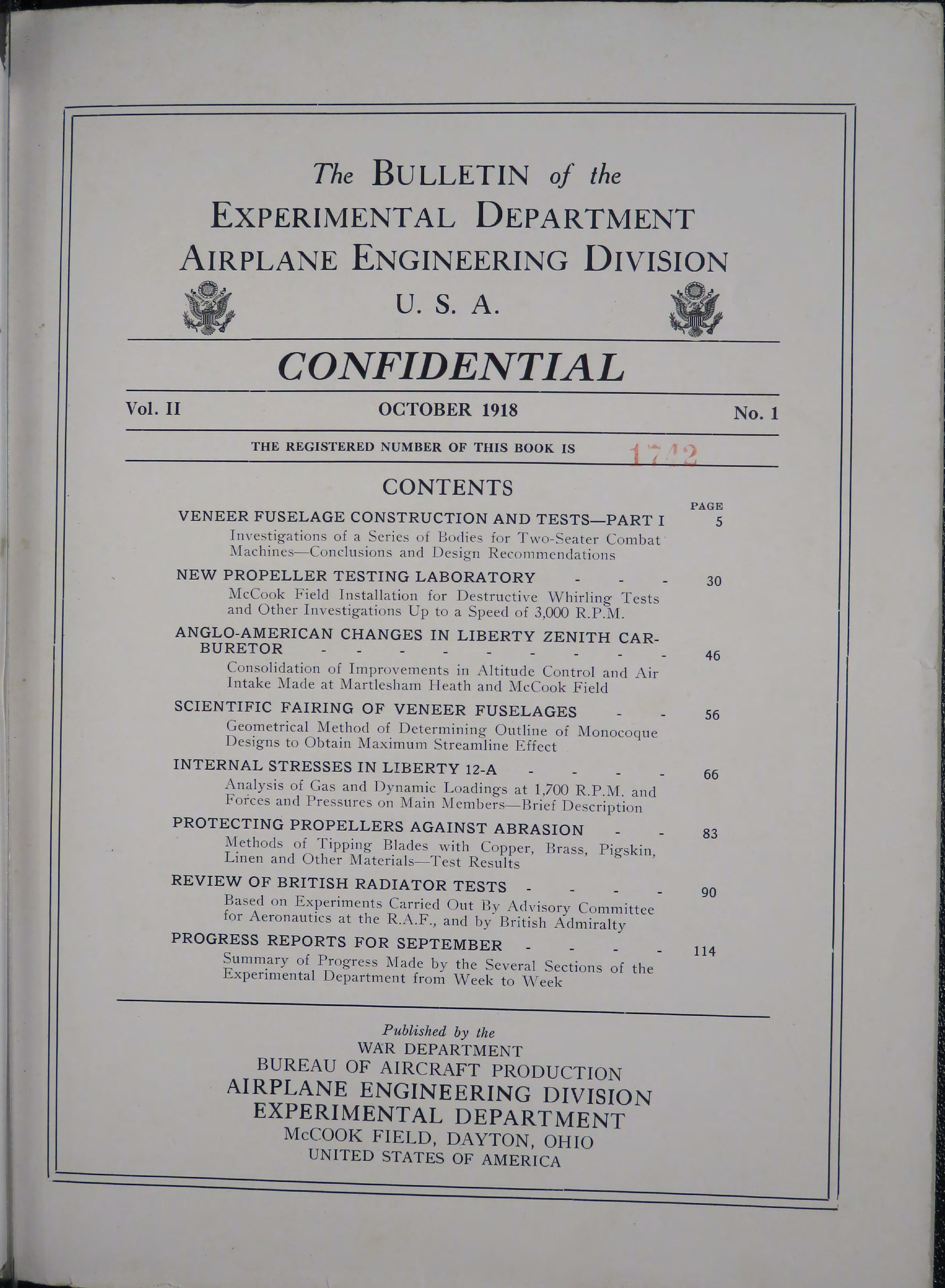 Sample page 3 from AirCorps Library document: Bulletin on the Experimental Department of Airplane Engineering Division