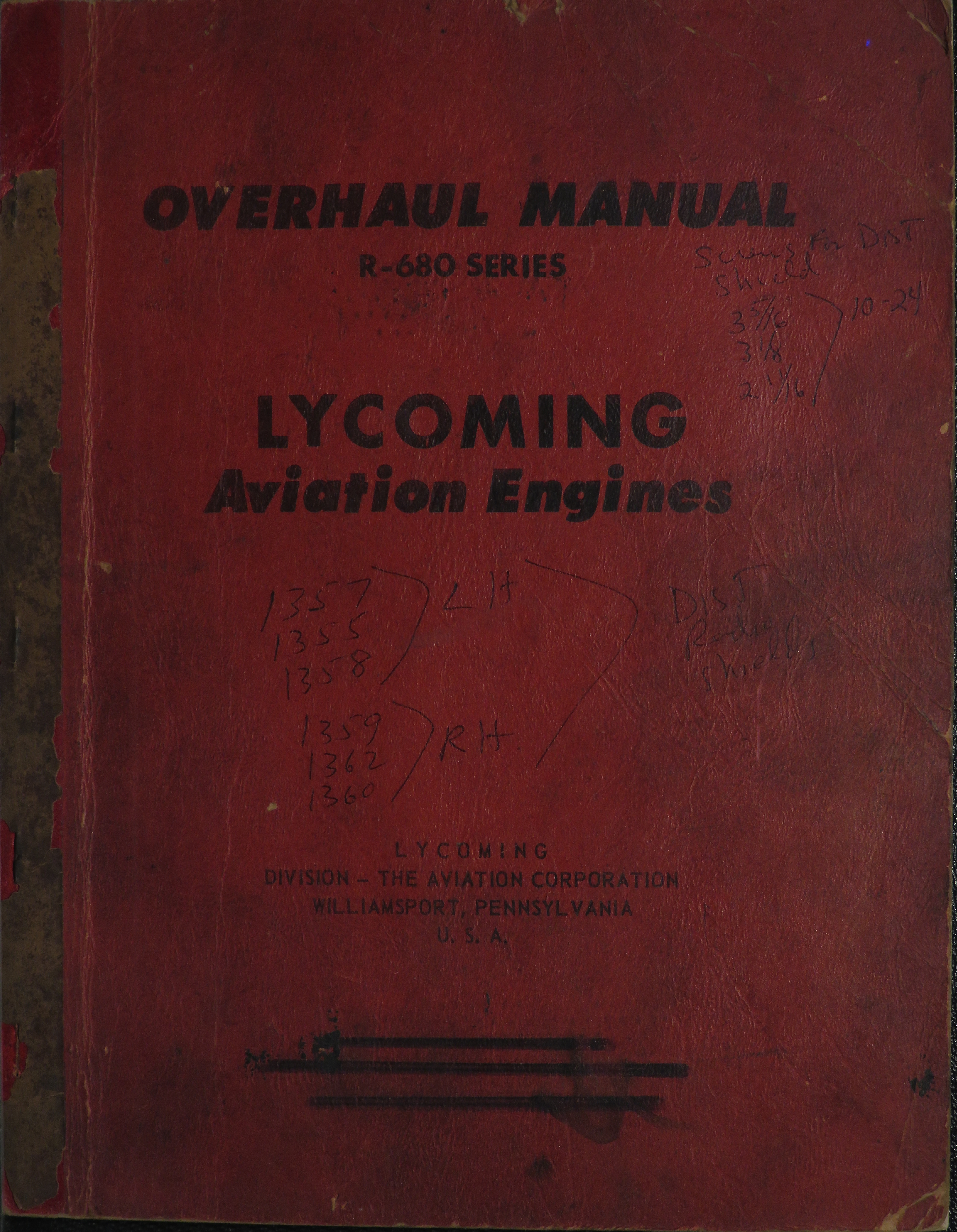 Sample page 1 from AirCorps Library document: Overhaul Manual for R-680 Series Lycoming Engines