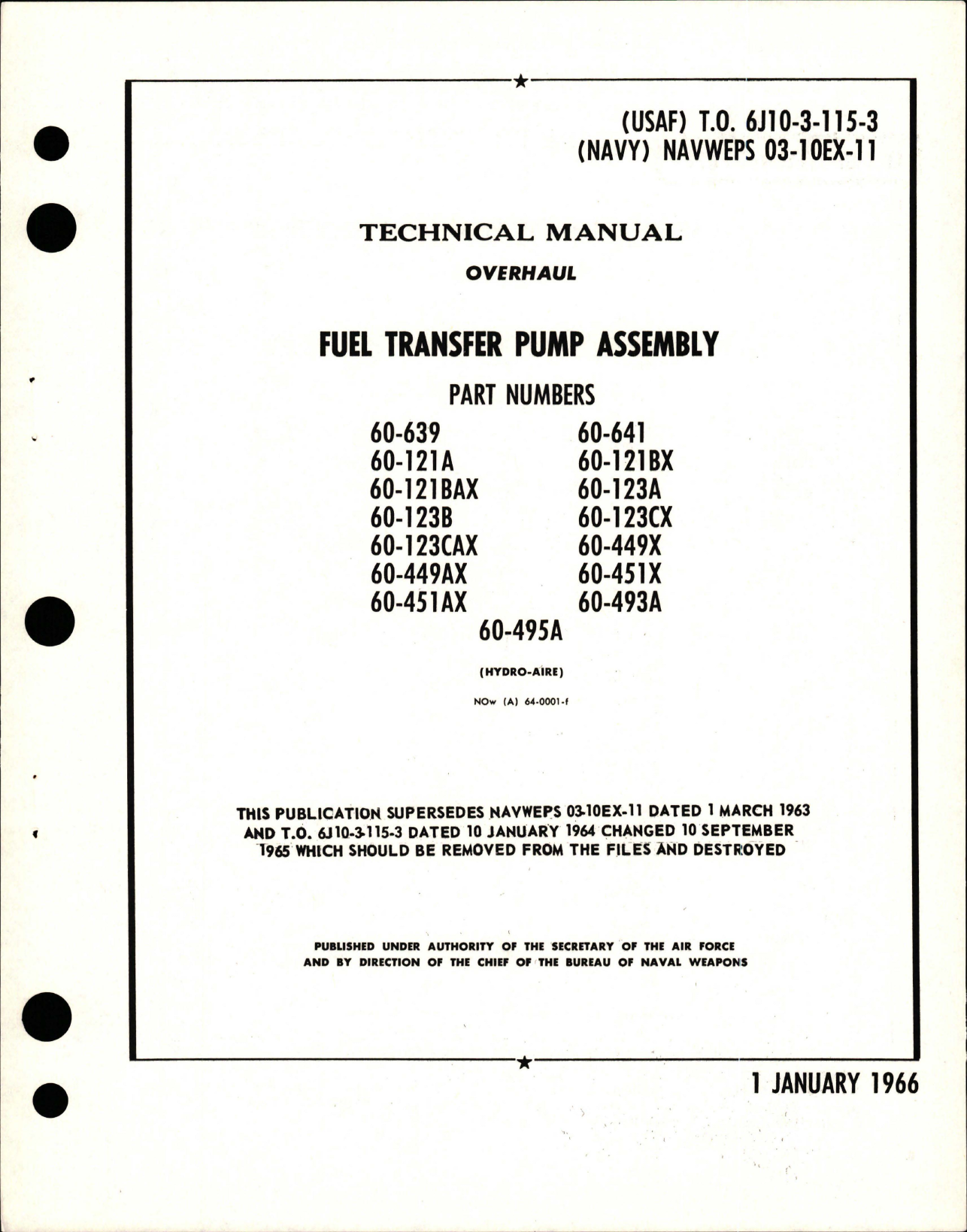 Sample page 1 from AirCorps Library document: Overhaul for Fuel Transfer Pump Assembly 