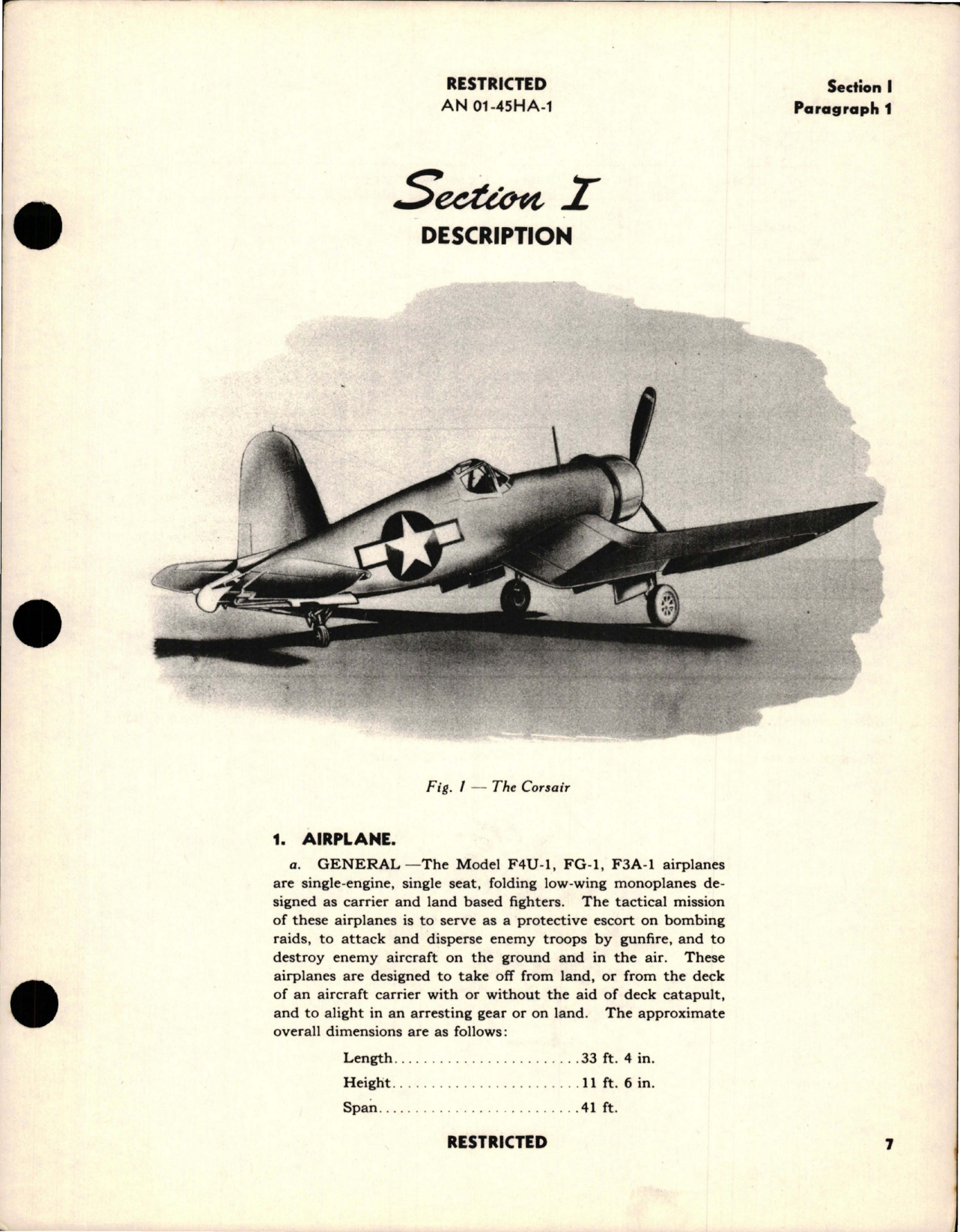 Sample page 9 from AirCorps Library document: Pilots Flight Operating Instructions - Models F4U-1, F3A-1, FG-1