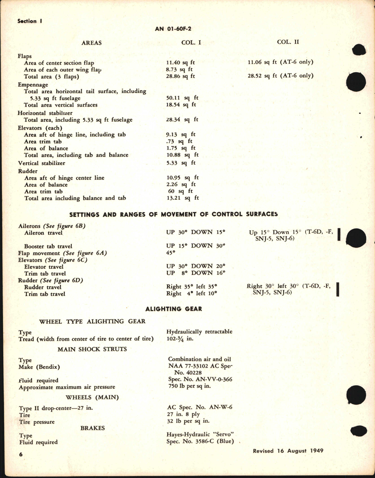 Sample page 6 from AirCorps Library document: Erection and Maintenance Instructions for T-6D, T-6F, SNJ-5, and SNJ-6