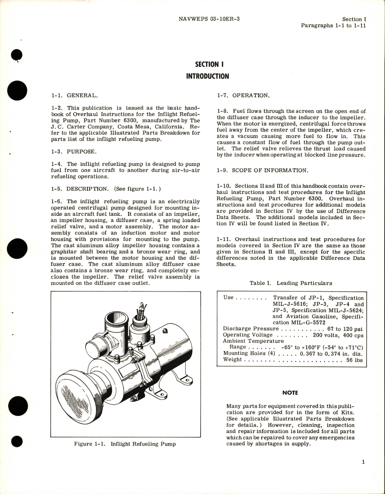Sample page 5 from AirCorps Library document: Overhaul Instructions for Inflight Refueling Pump - Part 6300 and 6300-1