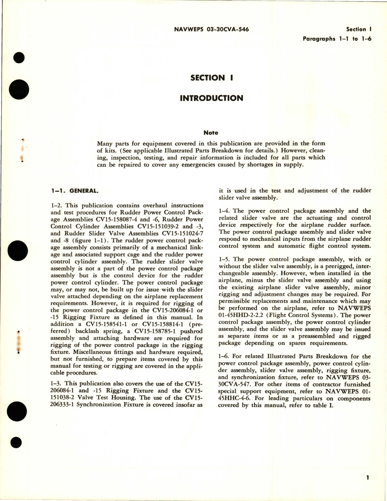 Sample page 5 from AirCorps Library document: Overhaul Instructions for Rudder Control, Cylinder Assy, Valve Assy, Rigging Fixtures, Synchronization Fixture