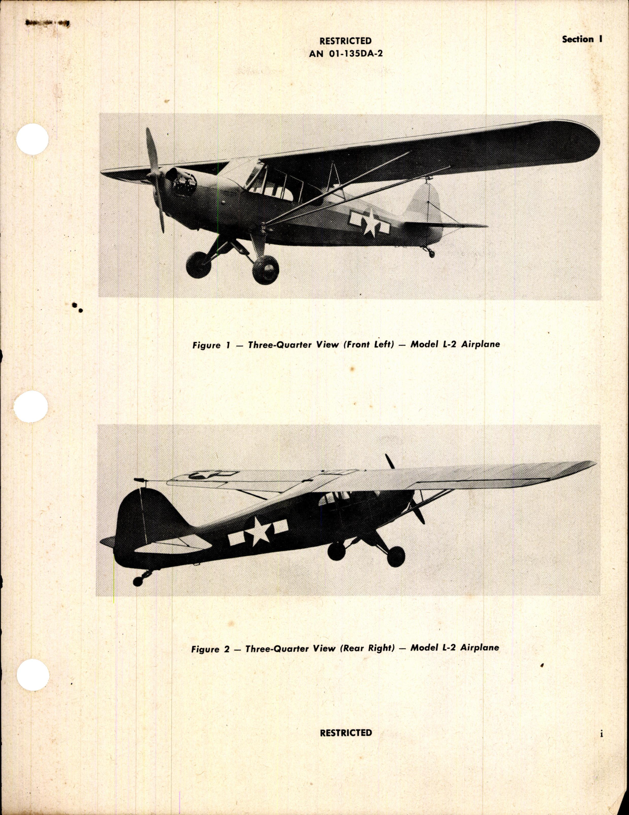 Sample page 3 from AirCorps Library document: Erection & Maintenance Instructions for L-2 Airplanes