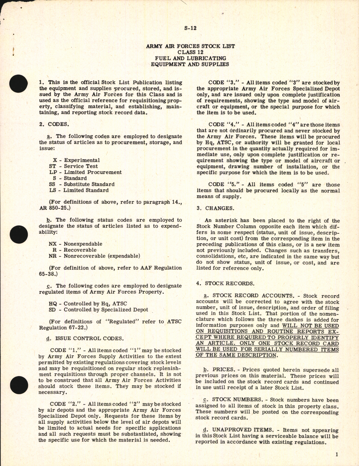 Sample page 3 from AirCorps Library document: Stock List Fuel and Lubricating Equipment and Supplies