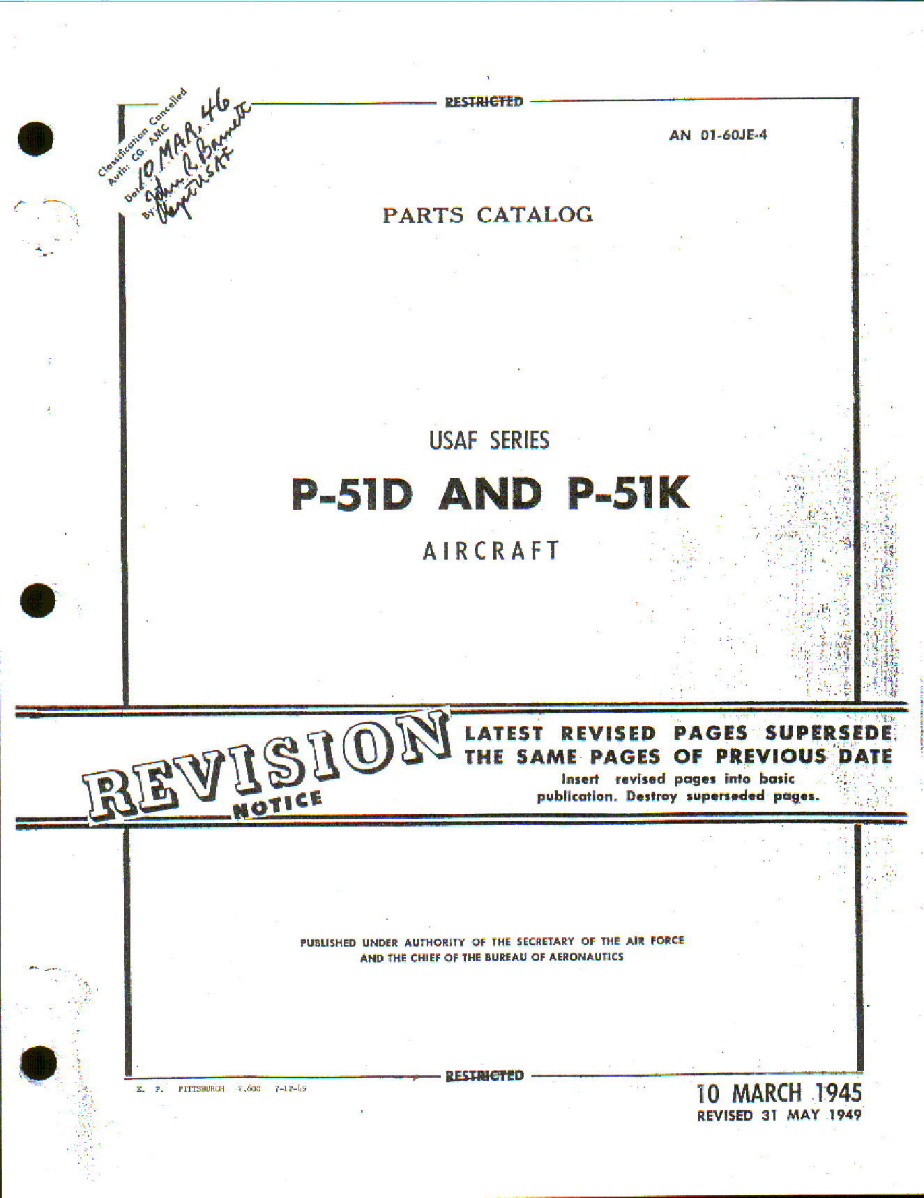Sample page 1 from AirCorps Library document: Parts Catalog for P-51D and P-51K Aircraft