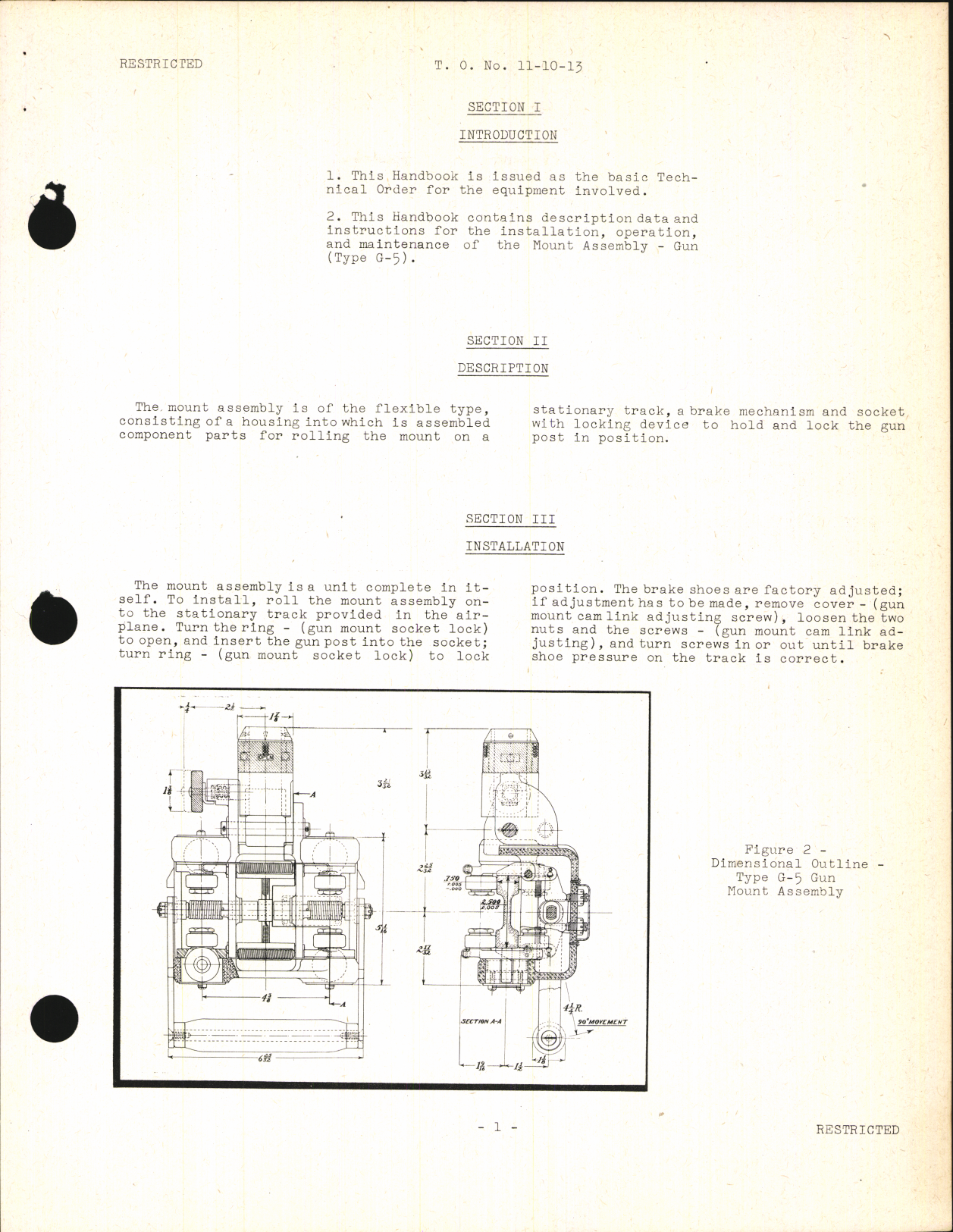 Sample page 5 from AirCorps Library document: Handbook of Instructions with Parts Catalog for Type G-5 Gun Mounts