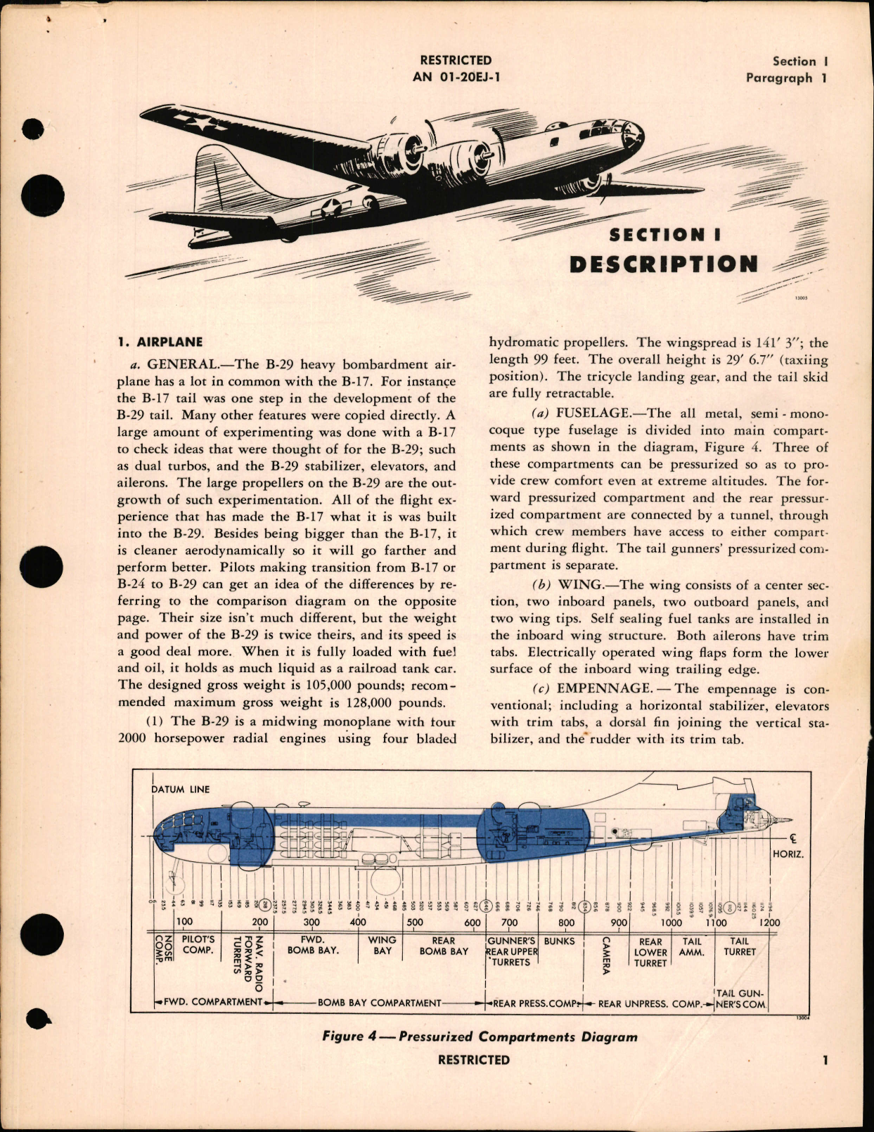Sample page 7 from AirCorps Library document: Pilot's Flight Operating Instructions for B-29 and B-29A Airplanes