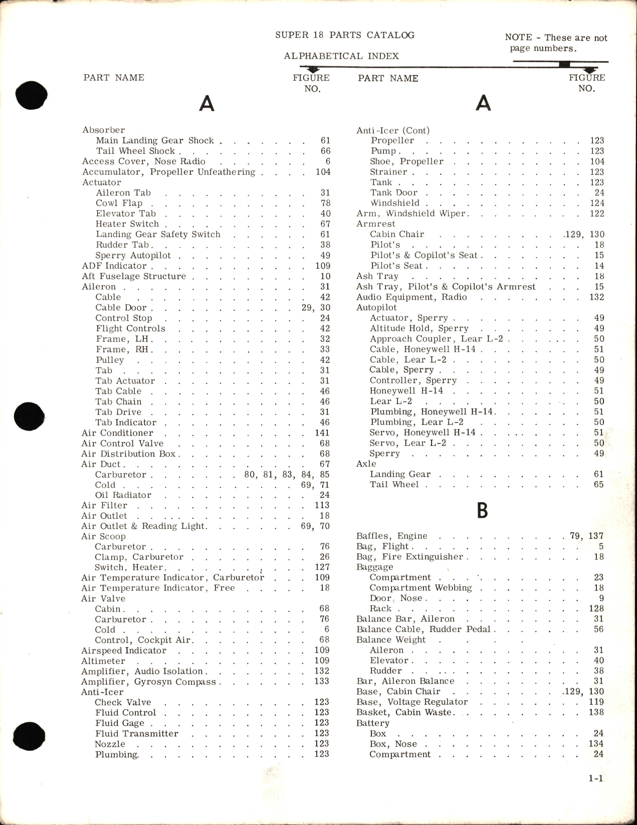 Sample page 7 from AirCorps Library document: Beechcraft Super 18 Parts Catalog
