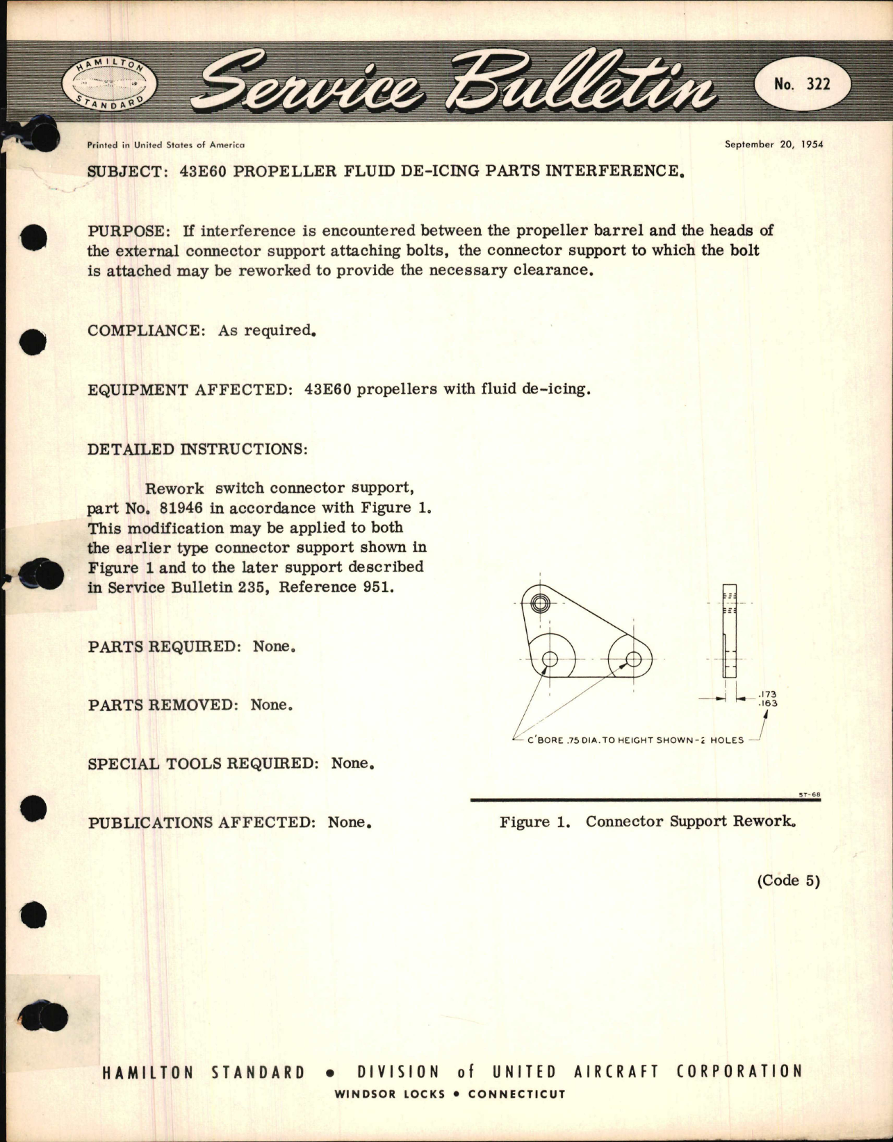 Sample page 1 from AirCorps Library document: 43E60 Propeller Fluid De-Icing Parts Interference