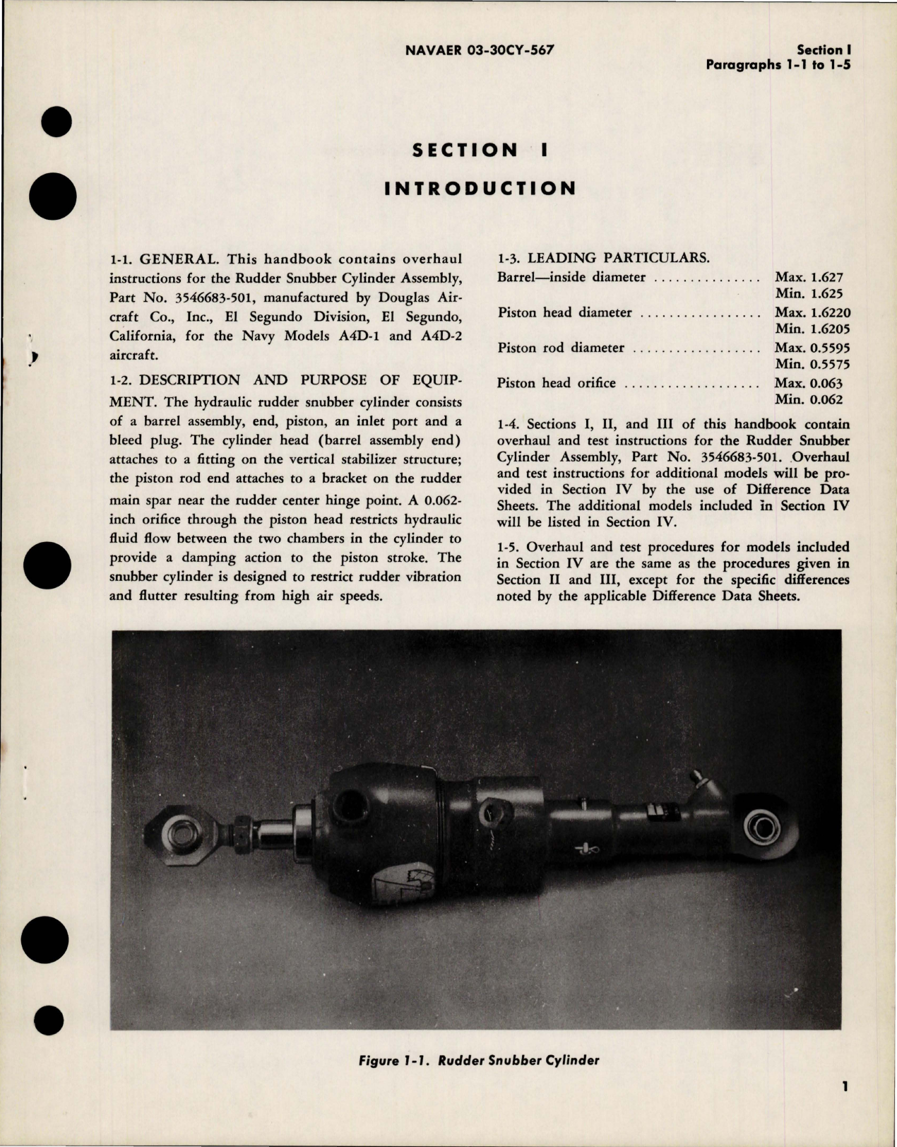 Sample page 5 from AirCorps Library document: Overhaul Instructions for Rudder Snubber Cylinder - Part 3546683-501