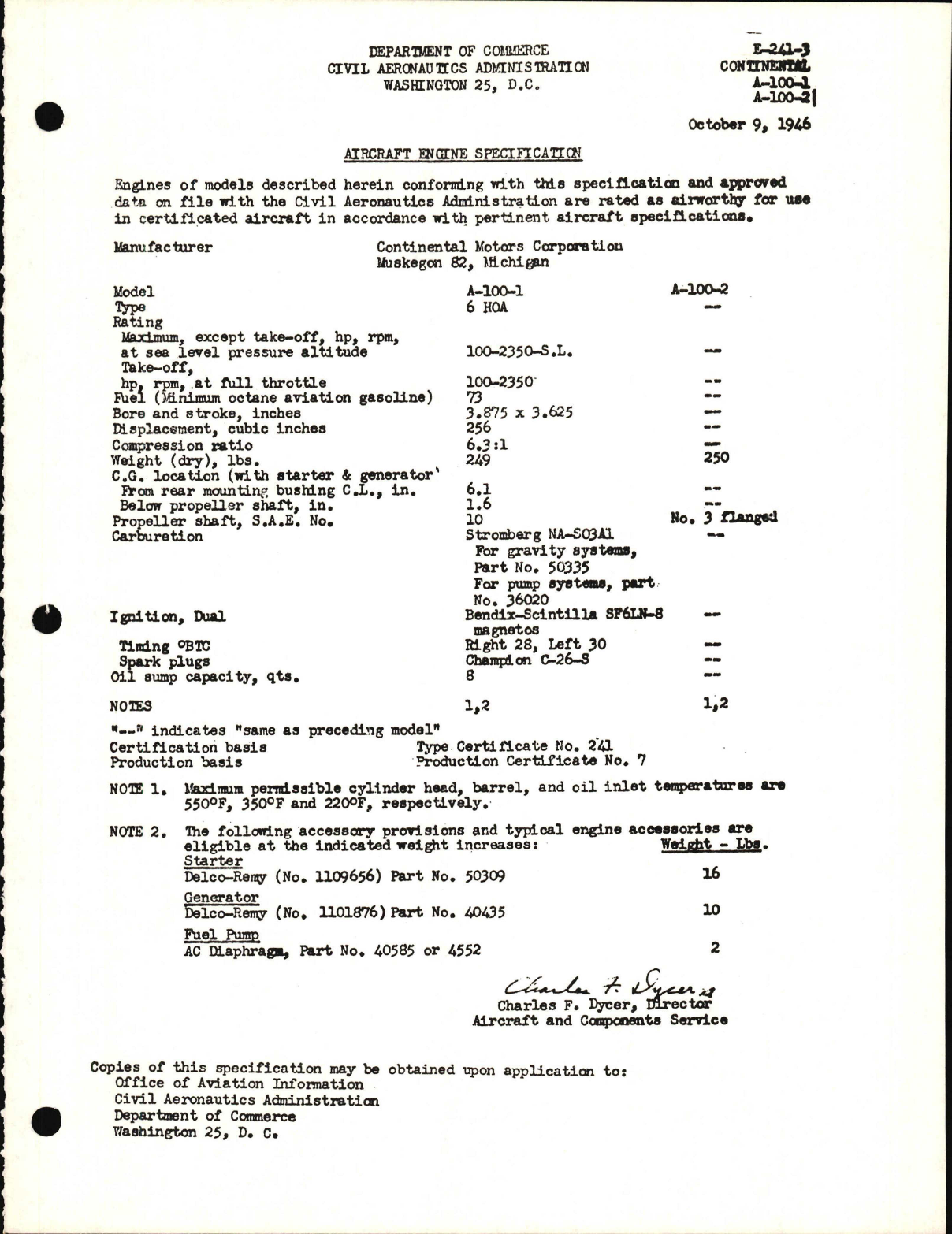 Sample page 1 from AirCorps Library document:  A-100-1 and A-100-2