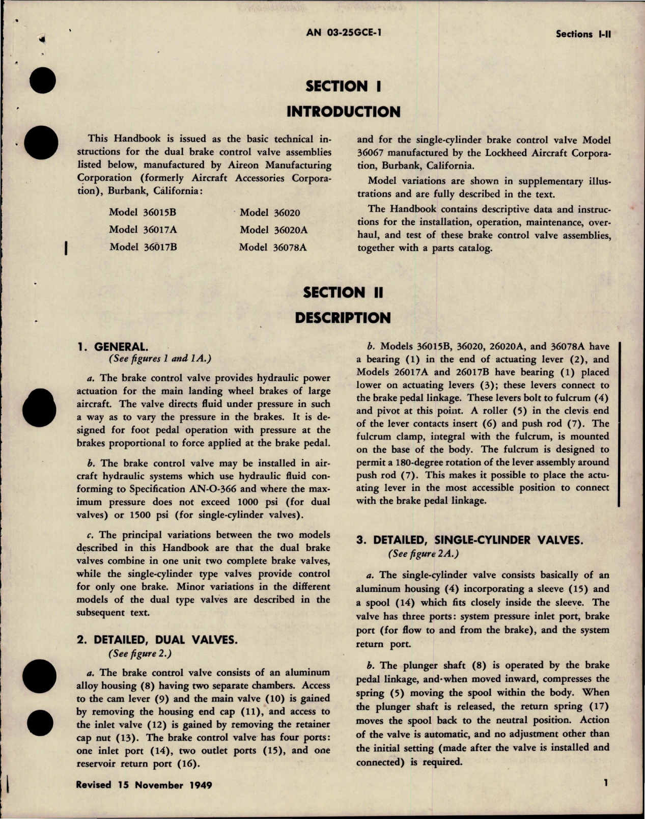 Sample page 7 from AirCorps Library document: Operation, Service, Overhaul Instructions with Parts Catalog for Brake Control Valves