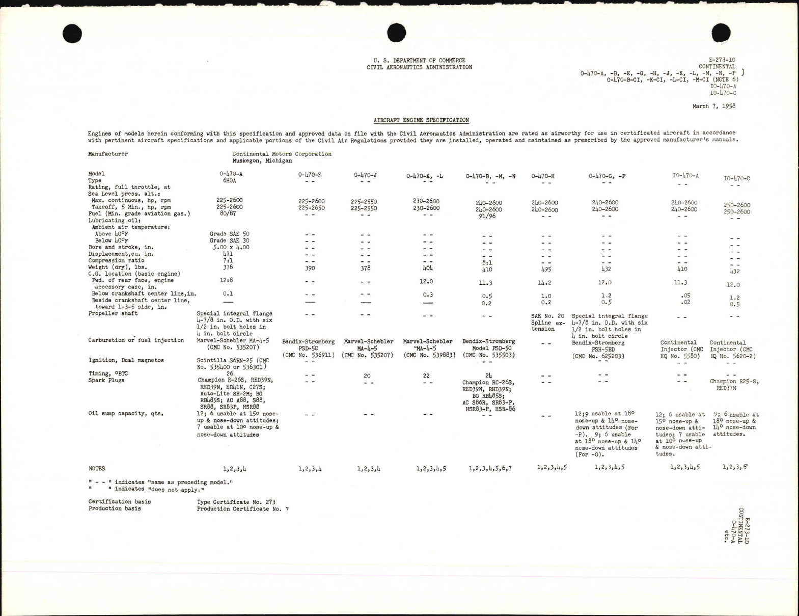 Sample page 1 from AirCorps Library document: O-470 and IO-470