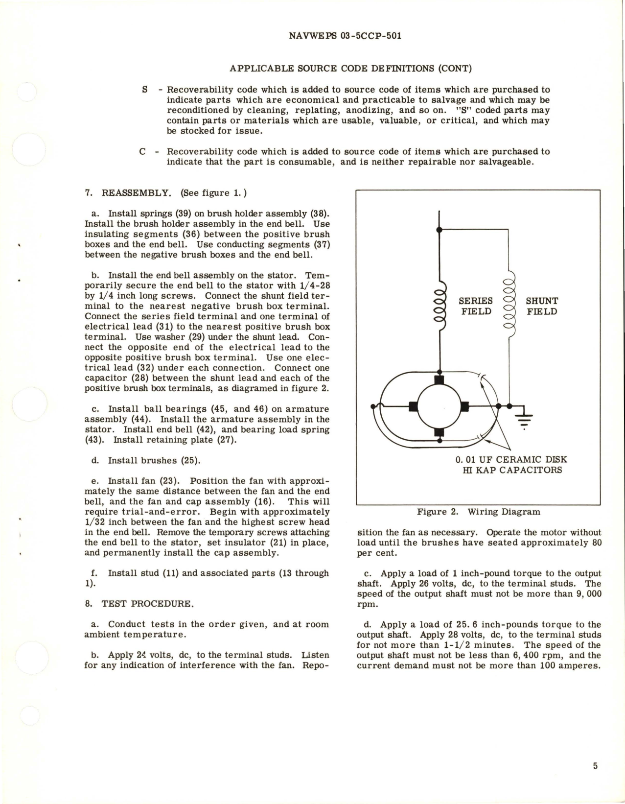 Sample page 5 from AirCorps Library document: Overhaul Instructions with Parts Breakdown for Direct Current Motor - Parts D479 and D479-1