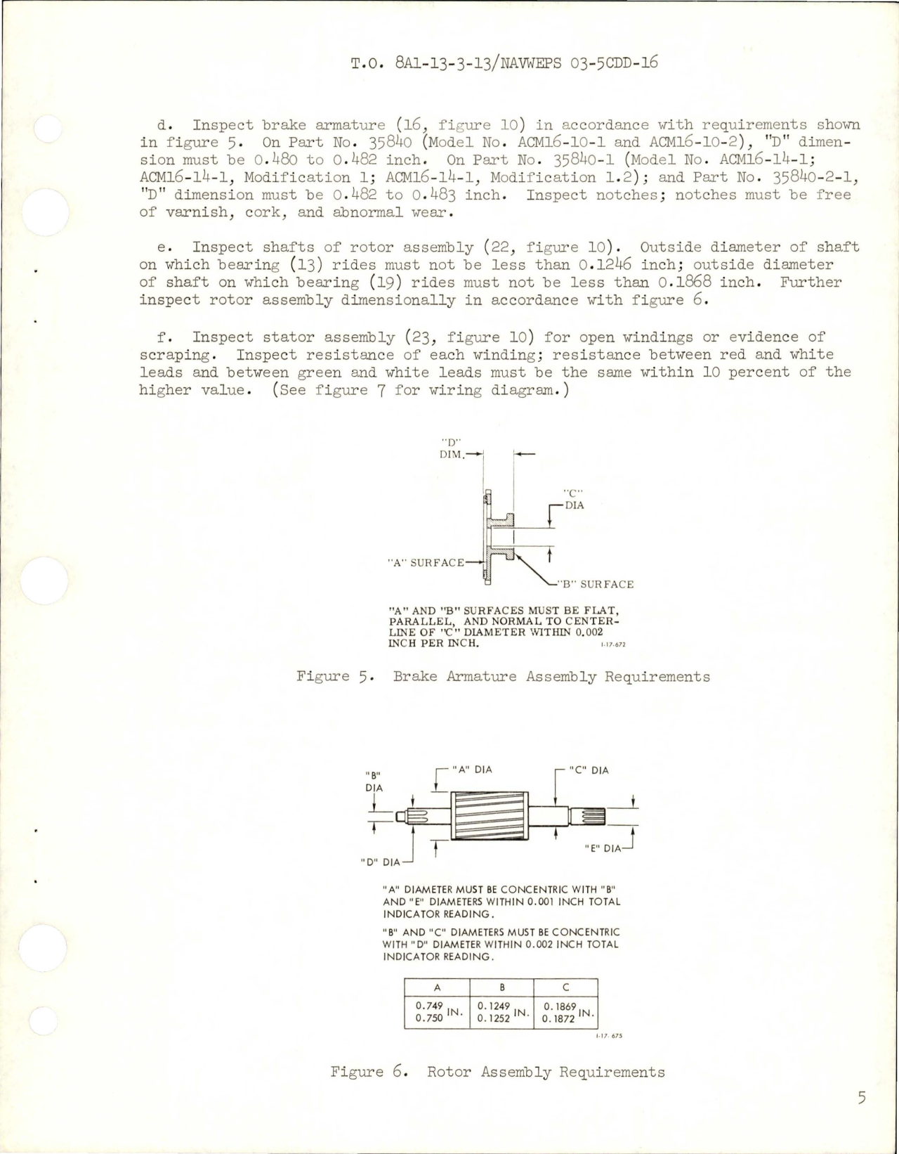 Sample page 5 from AirCorps Library document: Overhaul Instructions with Parts Breakdown for Alternating Current Motors - Parts 35840, 35840-1, and 35840-2-1