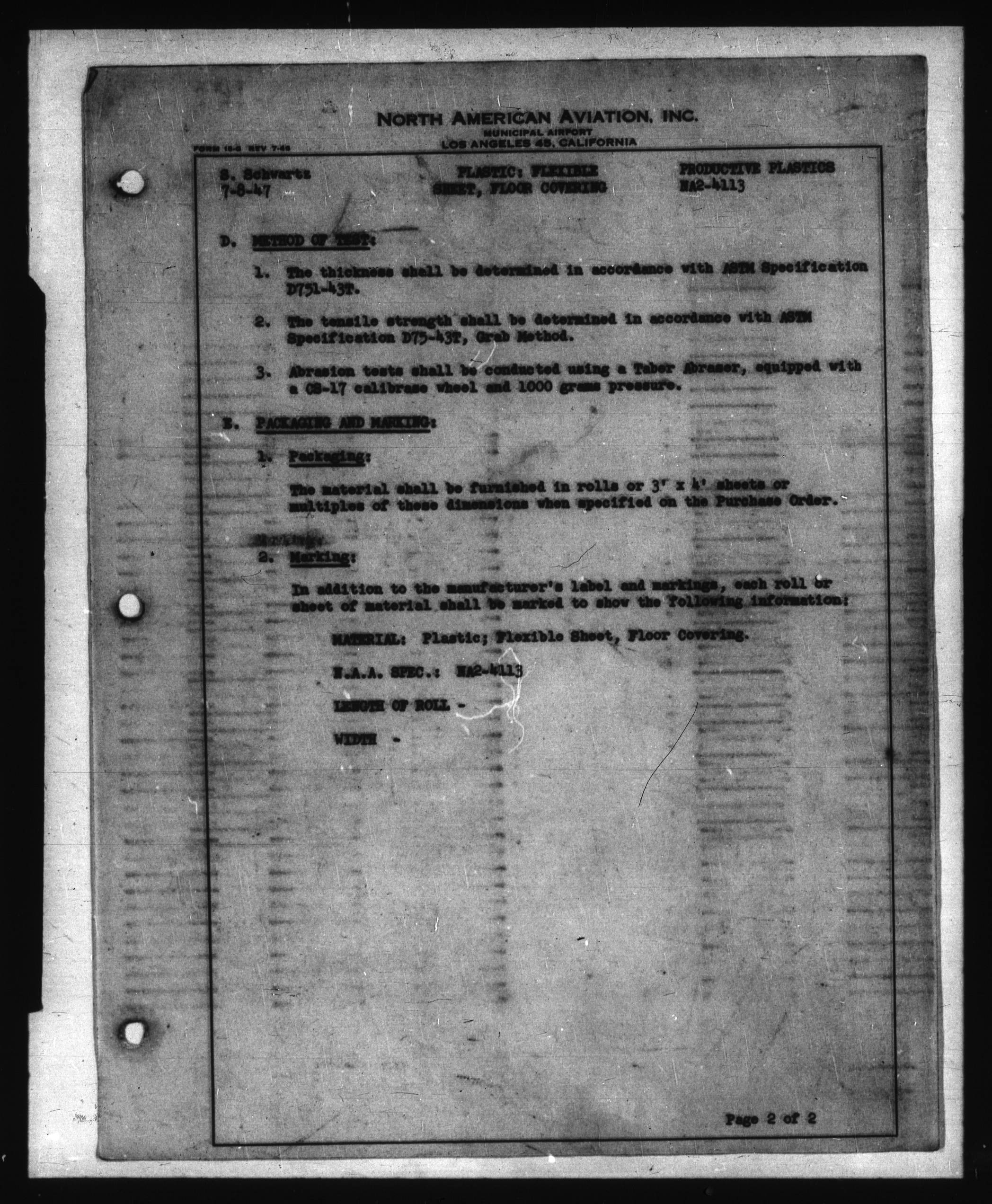 Sample page 160 from AirCorps Library document: Material Specifications - North American Aviation - NA2