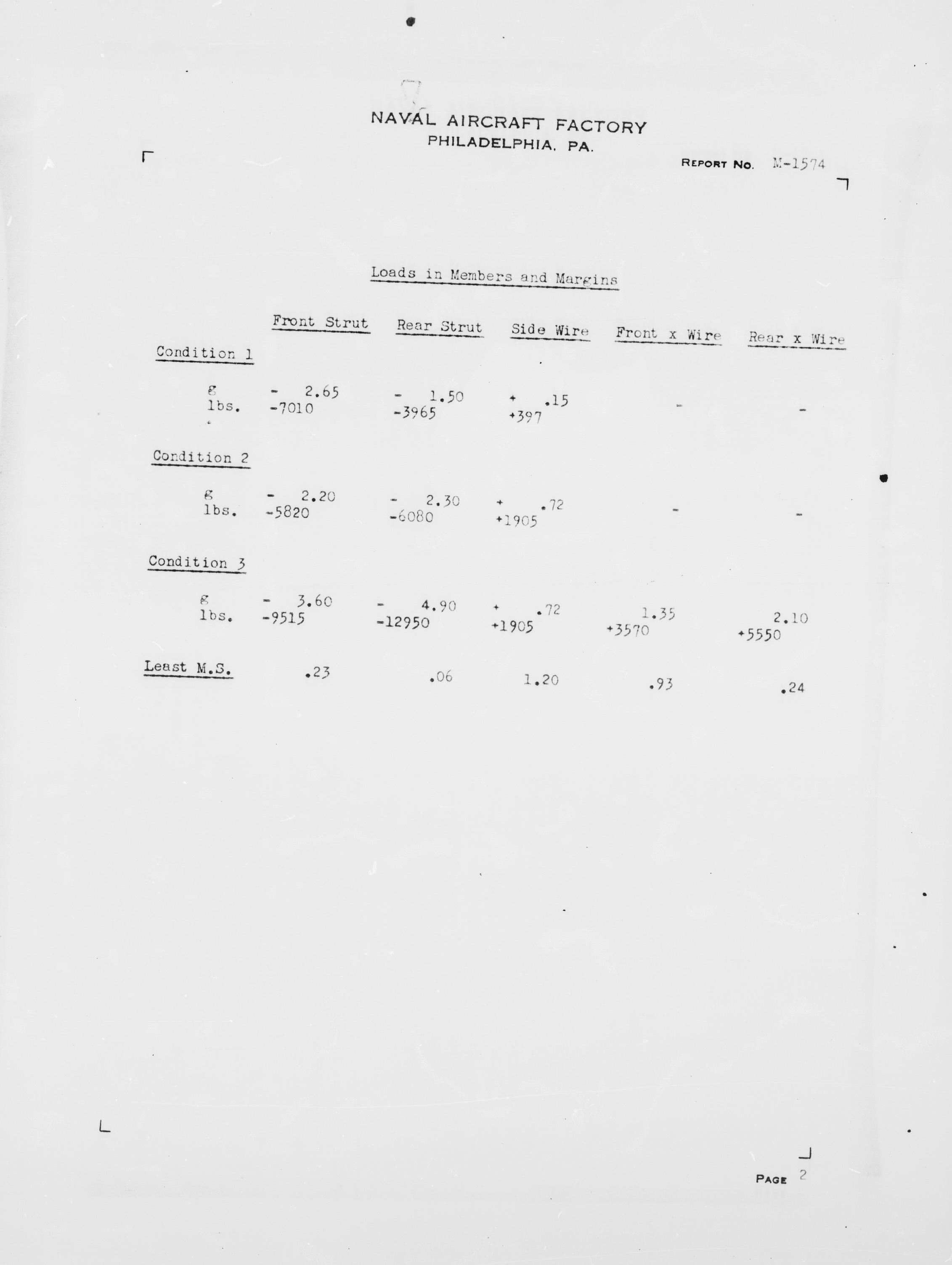 Sample page 6 from AirCorps Library document: Main Float Bracing Analysis for Model N3N-3 Airplane