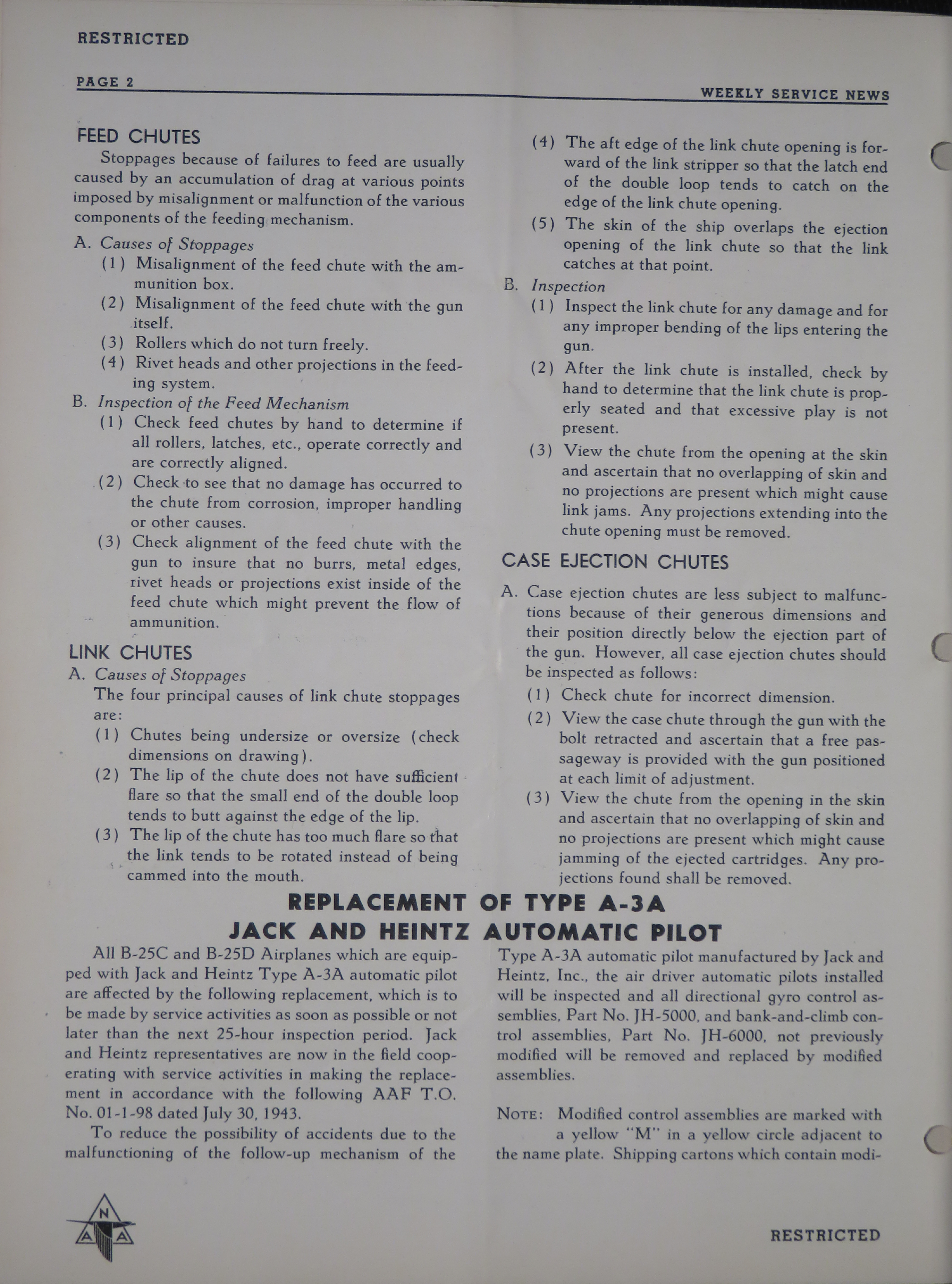 Sample page 2 from AirCorps Library document: Volume 2, No. 2 - Weekly Service News