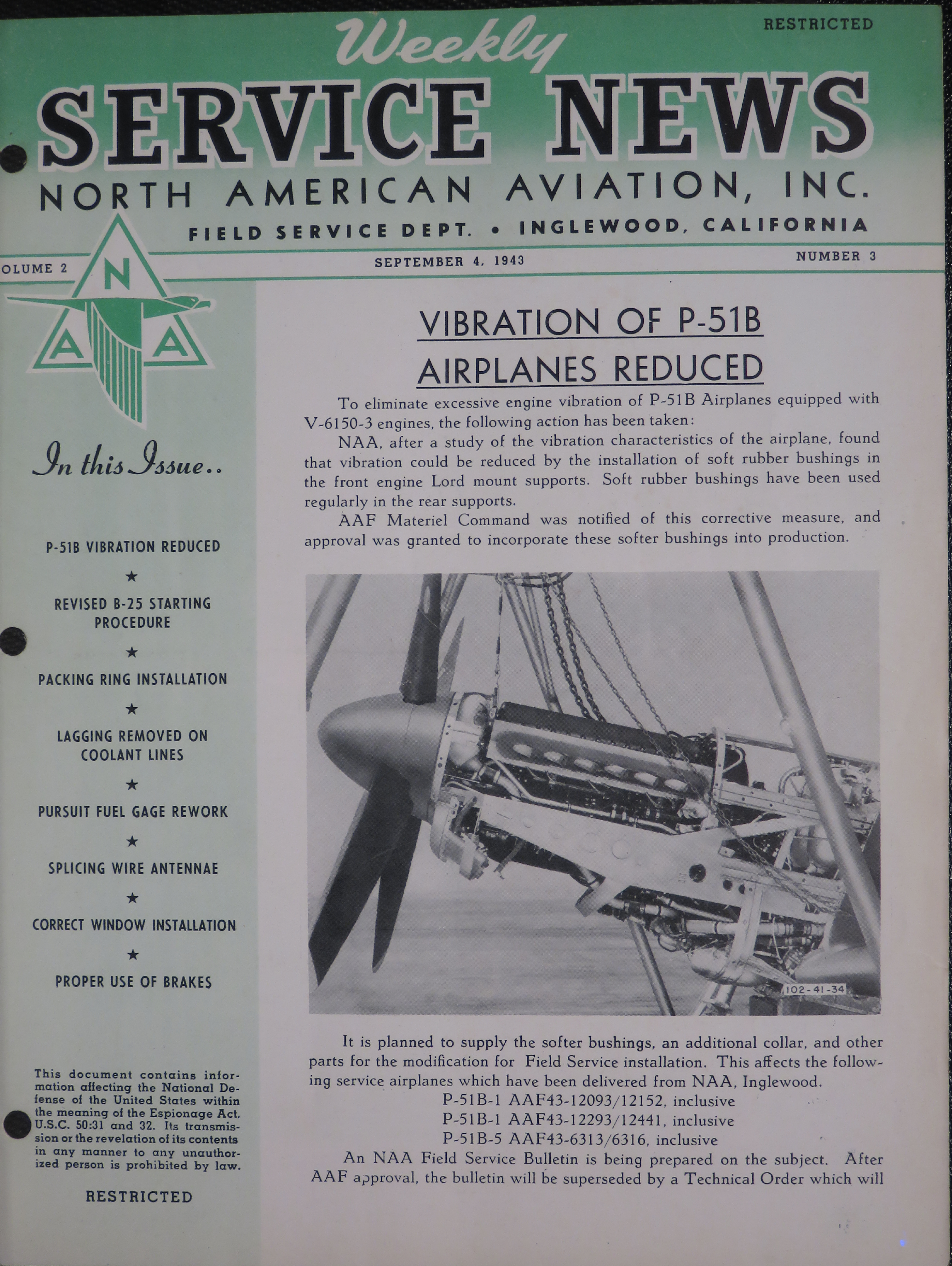 Sample page 1 from AirCorps Library document: Volume 2, No. 3 - Weekly Service News