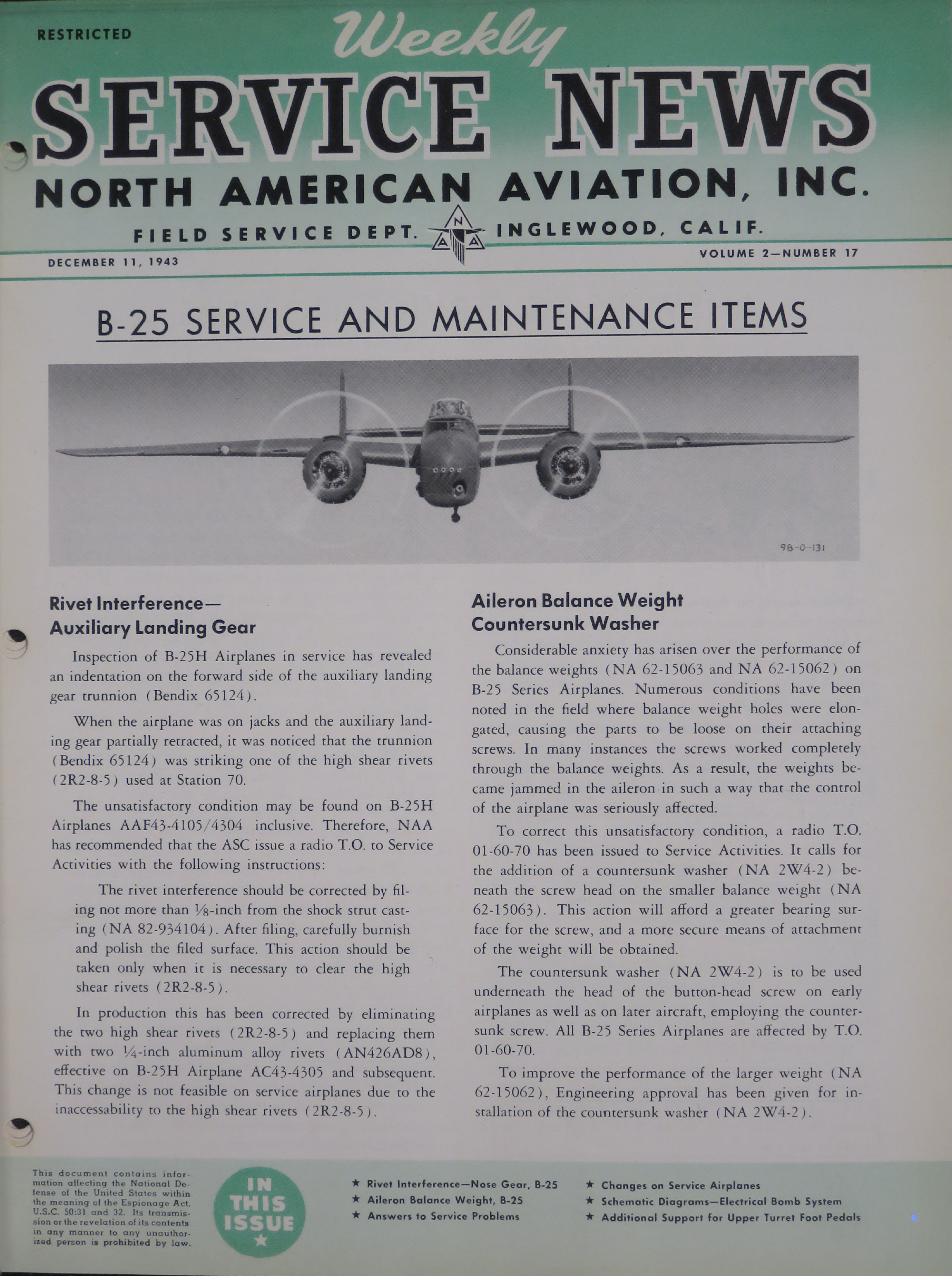 Sample page 1 from AirCorps Library document: Volume 2, No. 17 - Weekly Service News