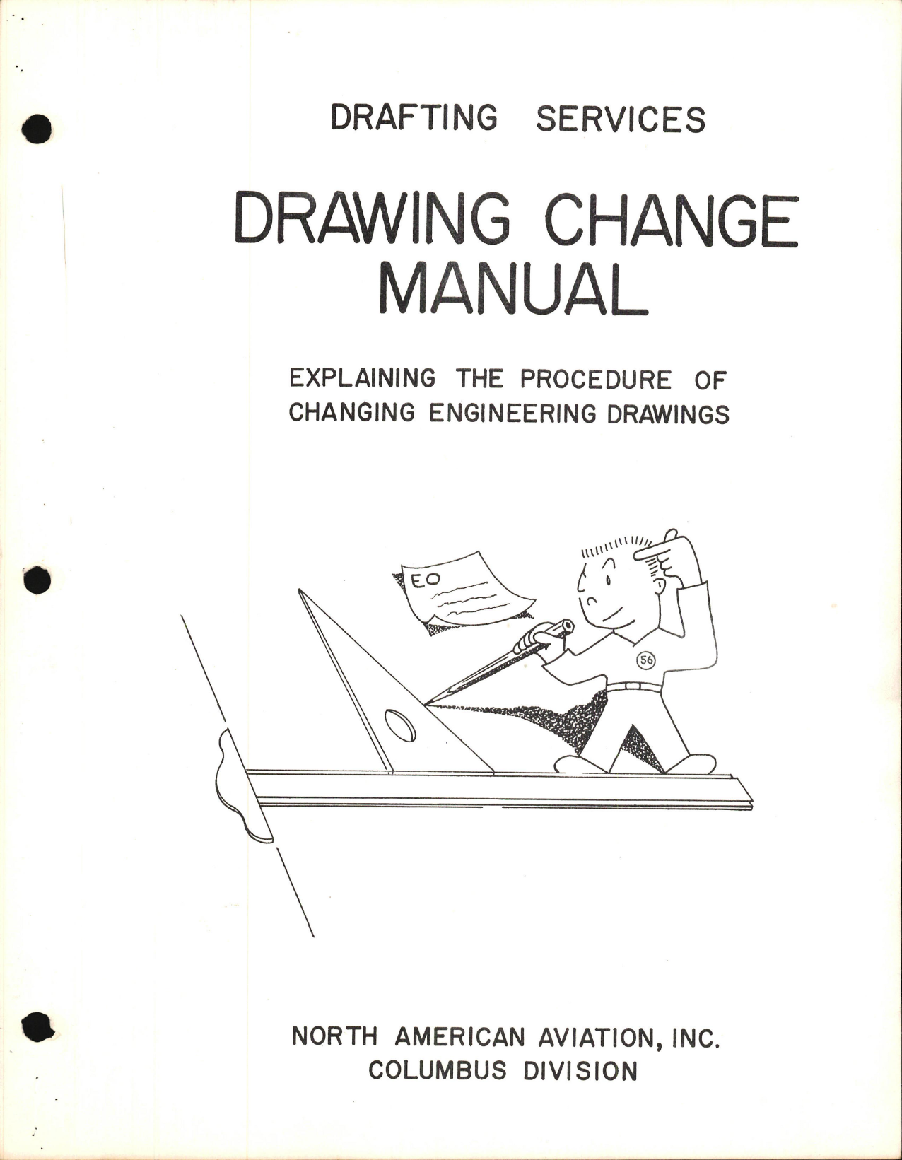 Sample page 1 from AirCorps Library document: North American Aviation Drafting Services - Drawing Change Manual