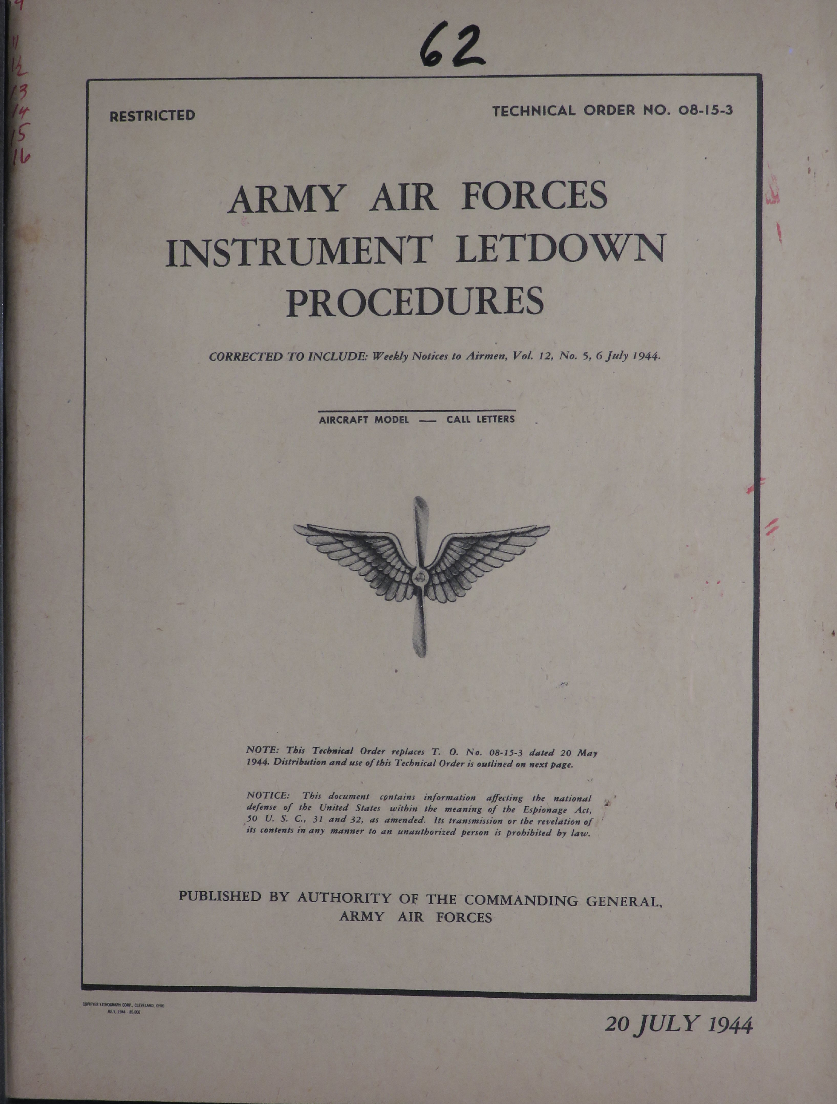 Sample page 1 from AirCorps Library document: Instrument Letdown Procedures