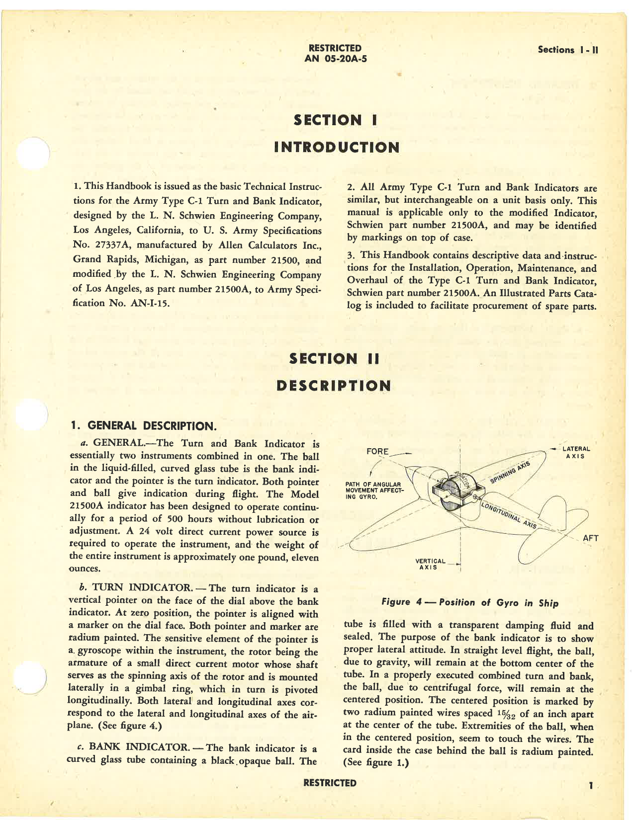 Sample page 7 from AirCorps Library document: Handbook of Instructions with Parts Catalog for Bank and Turn Indicator Type C-1 (Schwien PN 21500A)