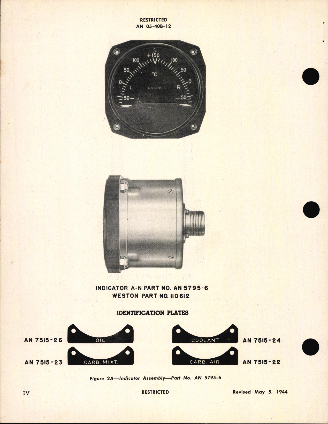 Sample page 6 from AirCorps Library document: Handbook of Instructions with Parts Catalog for Thermometer Indicators