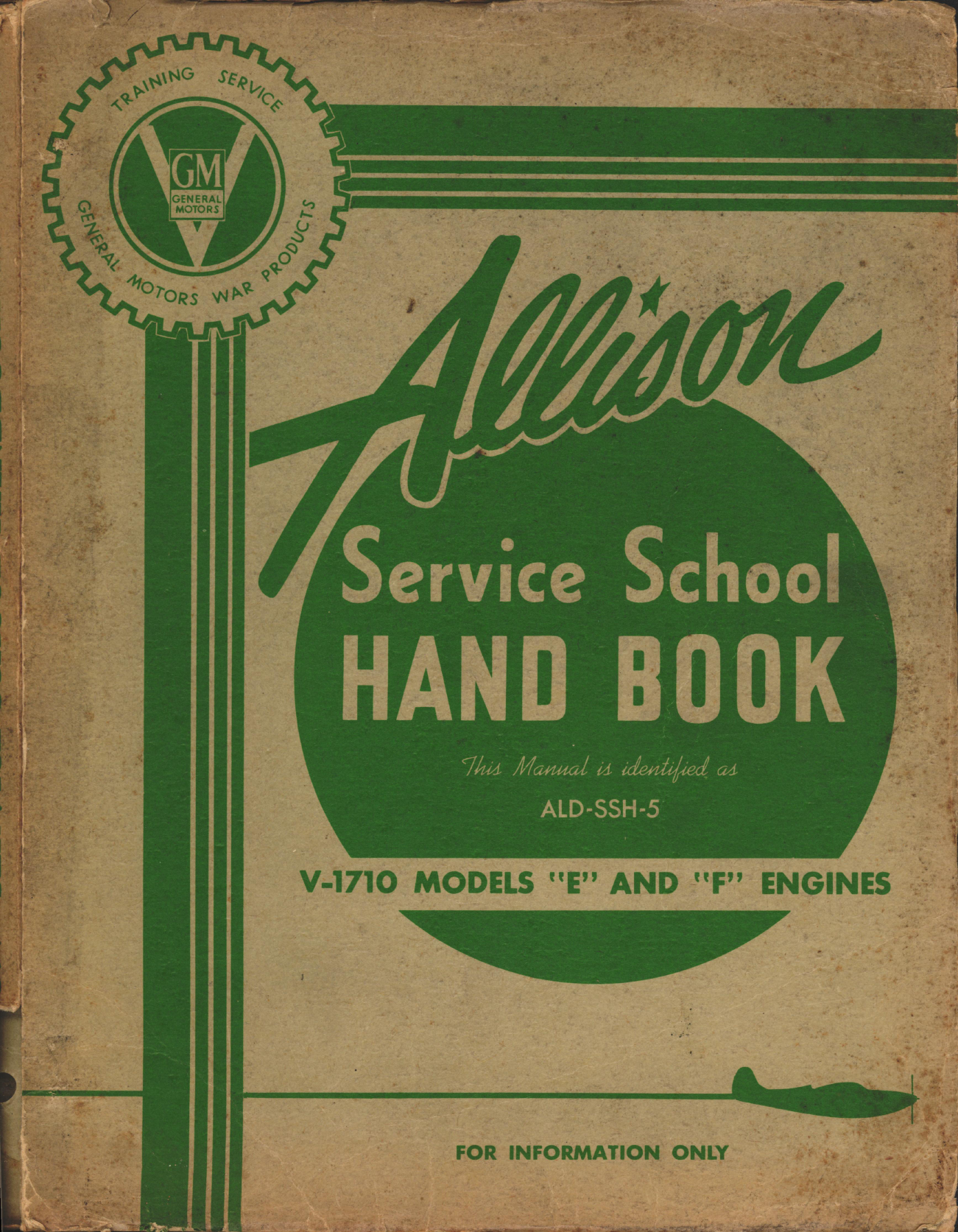 Sample page 1 from AirCorps Library document: Allison Service School Handbook for V-1710 E and F