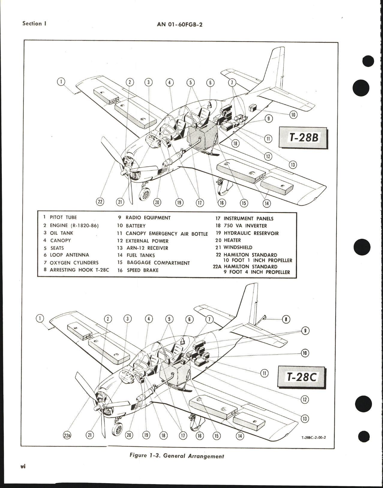 Sample page 8 from AirCorps Library document: Maintenance Instructions for T-28B and T-28C