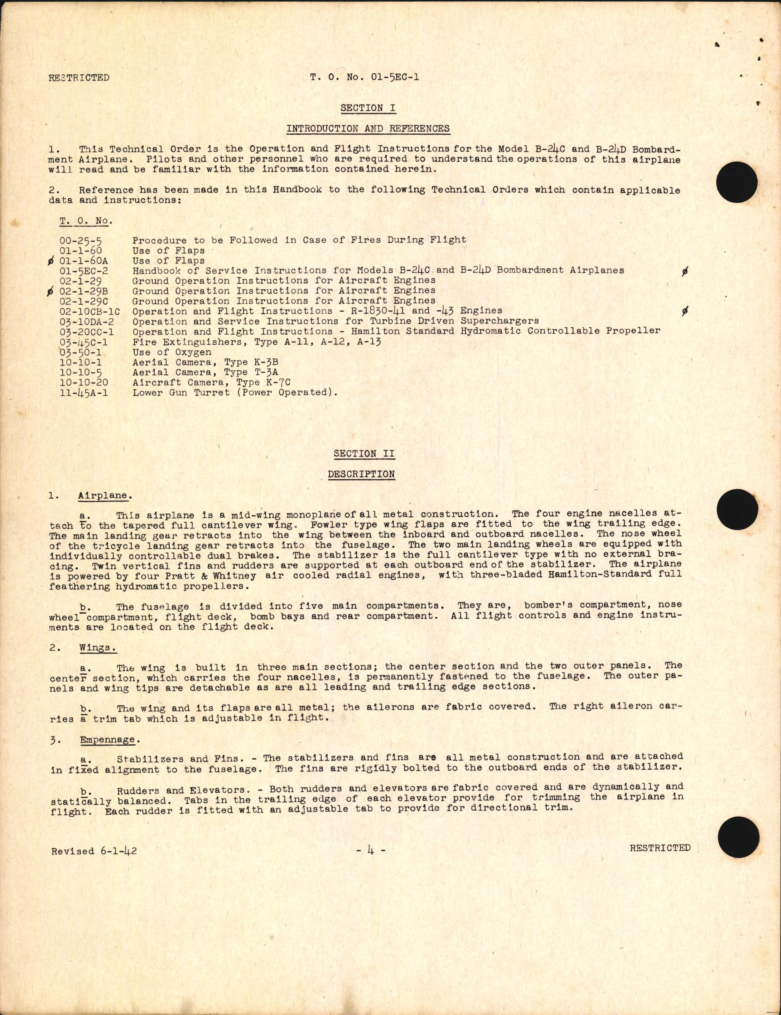 Sample page 6 from AirCorps Library document: Operation and Flight Instructions for B-24C and D