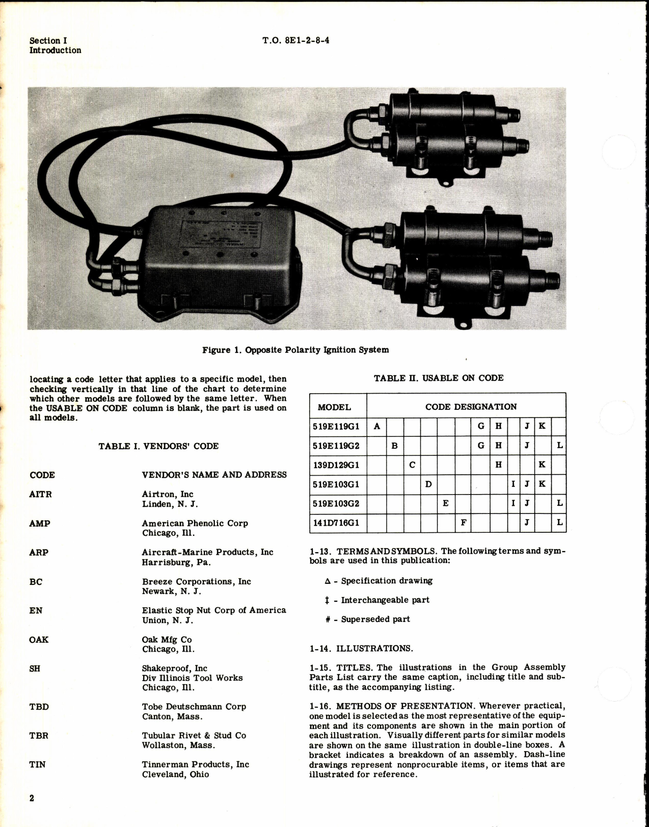 Sample page 2 from AirCorps Library document: Parts Breakdown for Opposite Polarity Ignition System