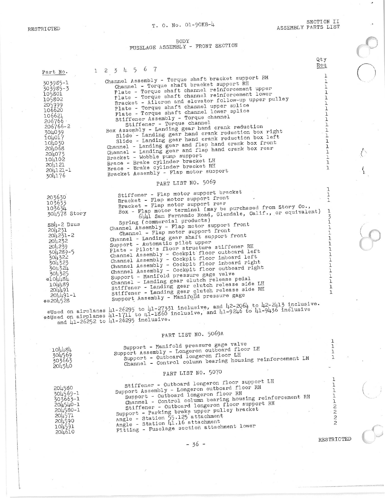 Sample page 39 from AirCorps Library document: Parts Catalog: AT-10
