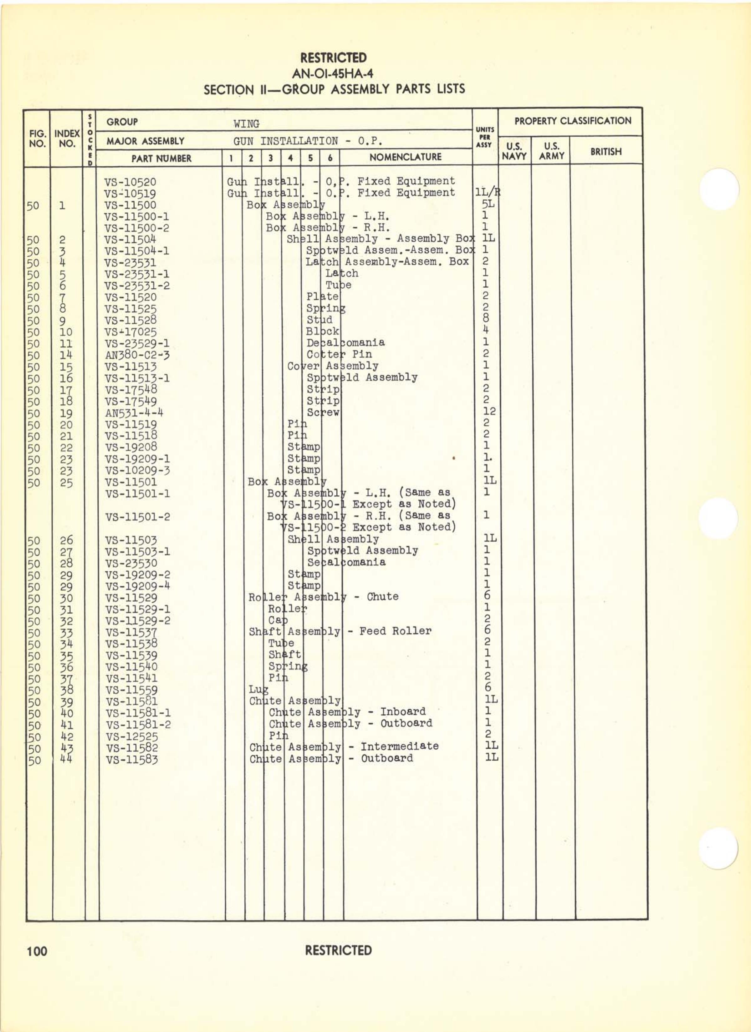 Sample page 107 from AirCorps Library document: Parts Catalog - F4U-1, F3A-1, FG-1