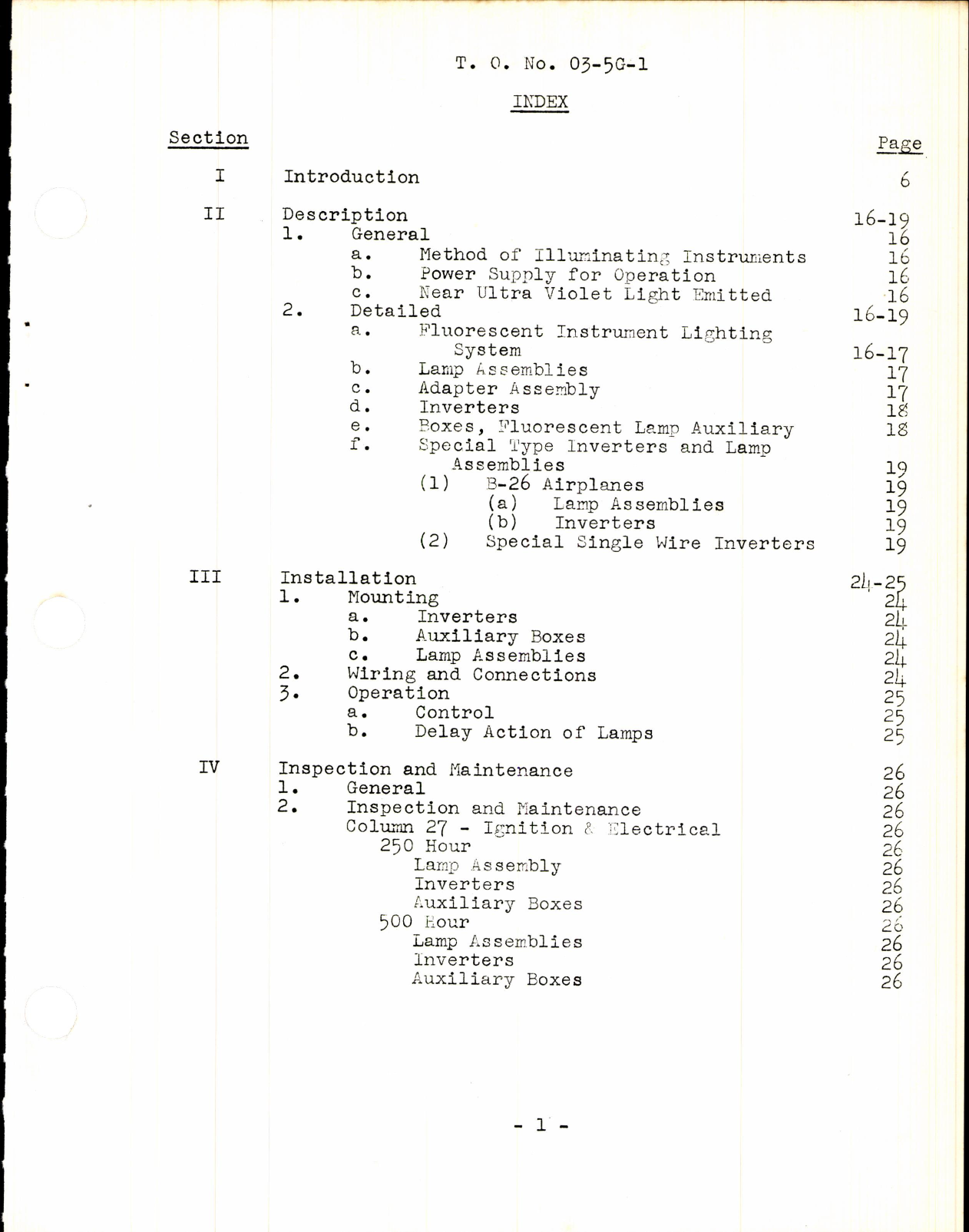 Sample page 3 from AirCorps Library document: Inverters, Auxiliary Boxes & Lamp Assemblies
