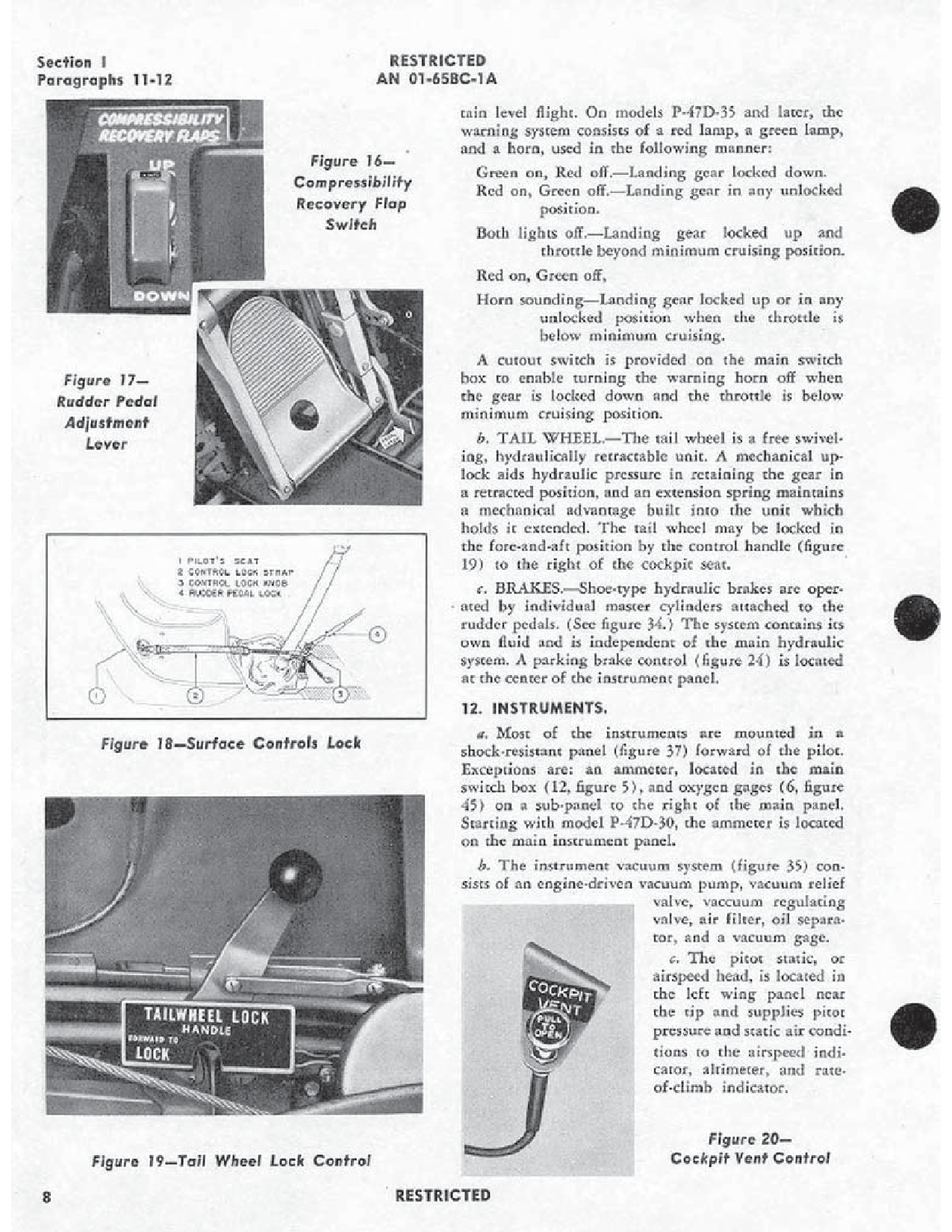 Sample page 12 from AirCorps Library document: Pilot's Flight Operating Instructions - P-47D