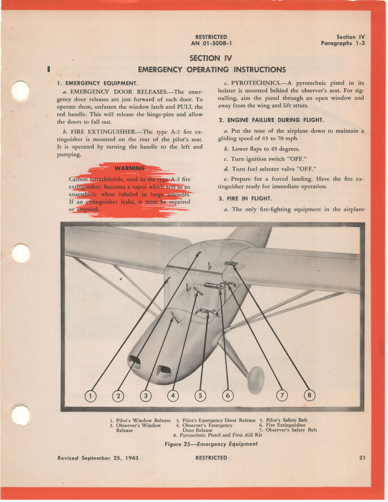 Sample page 25 from AirCorps Library document: Pilot Flight Operating Instructions - L-5, OY-1